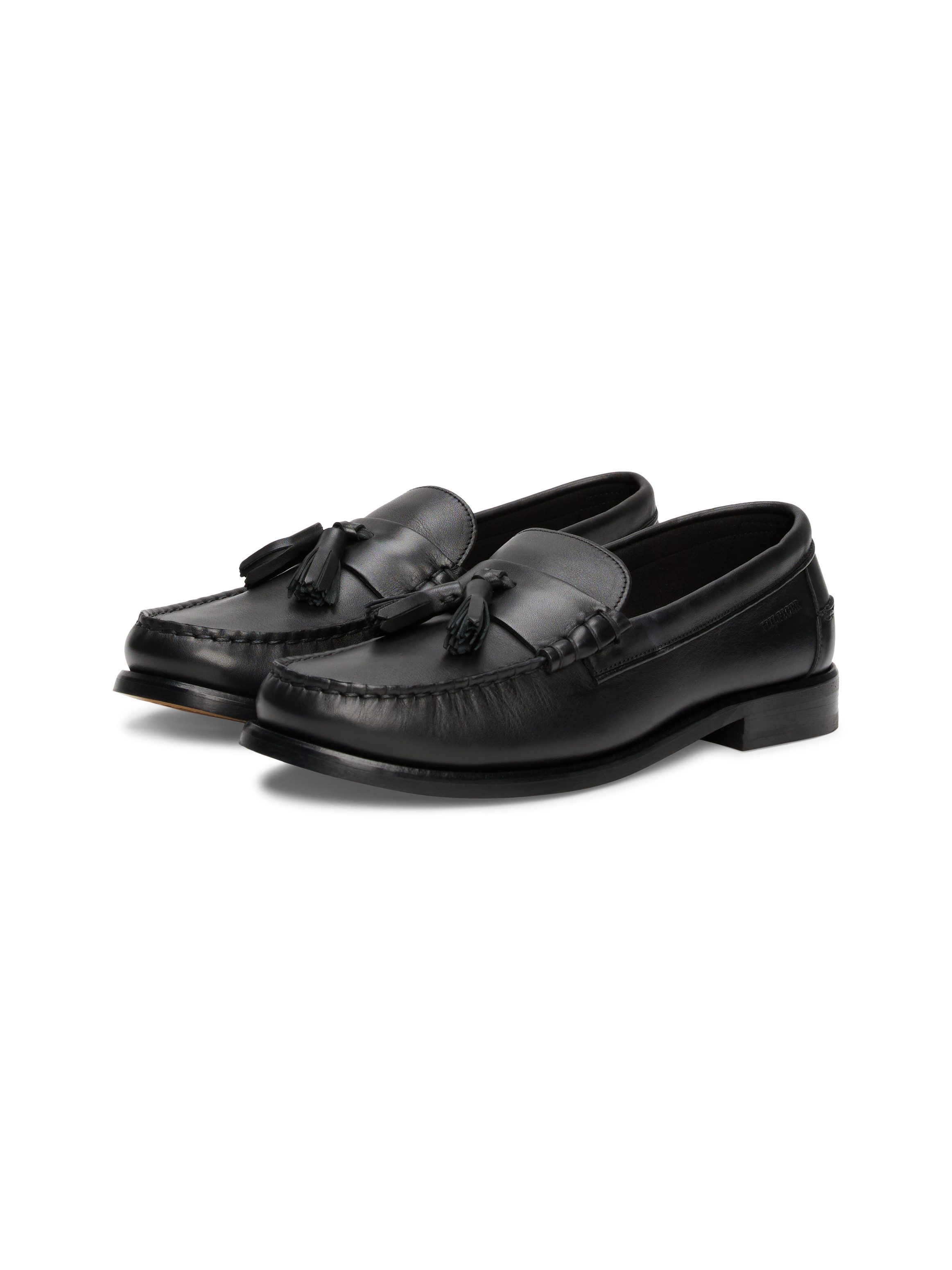 Tommy Hilfiger HILFIGER TASSEL LTH LOAFER Slipper, Blockabsatz, Mokassin, B günstig online kaufen