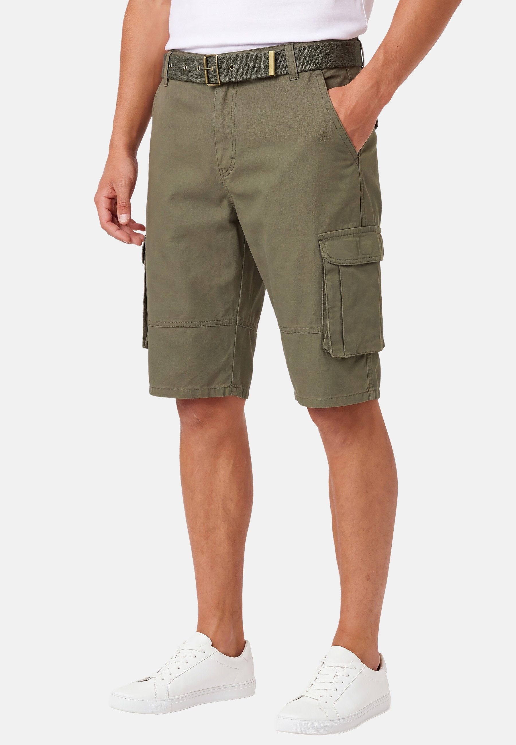 Arctic Seven Shorts Herren Cargo mit Gürtel – Kurze Outdoor Hose aus Baumwolle Robuste Cargo Shorts mit vielen Taschen und Gürtel