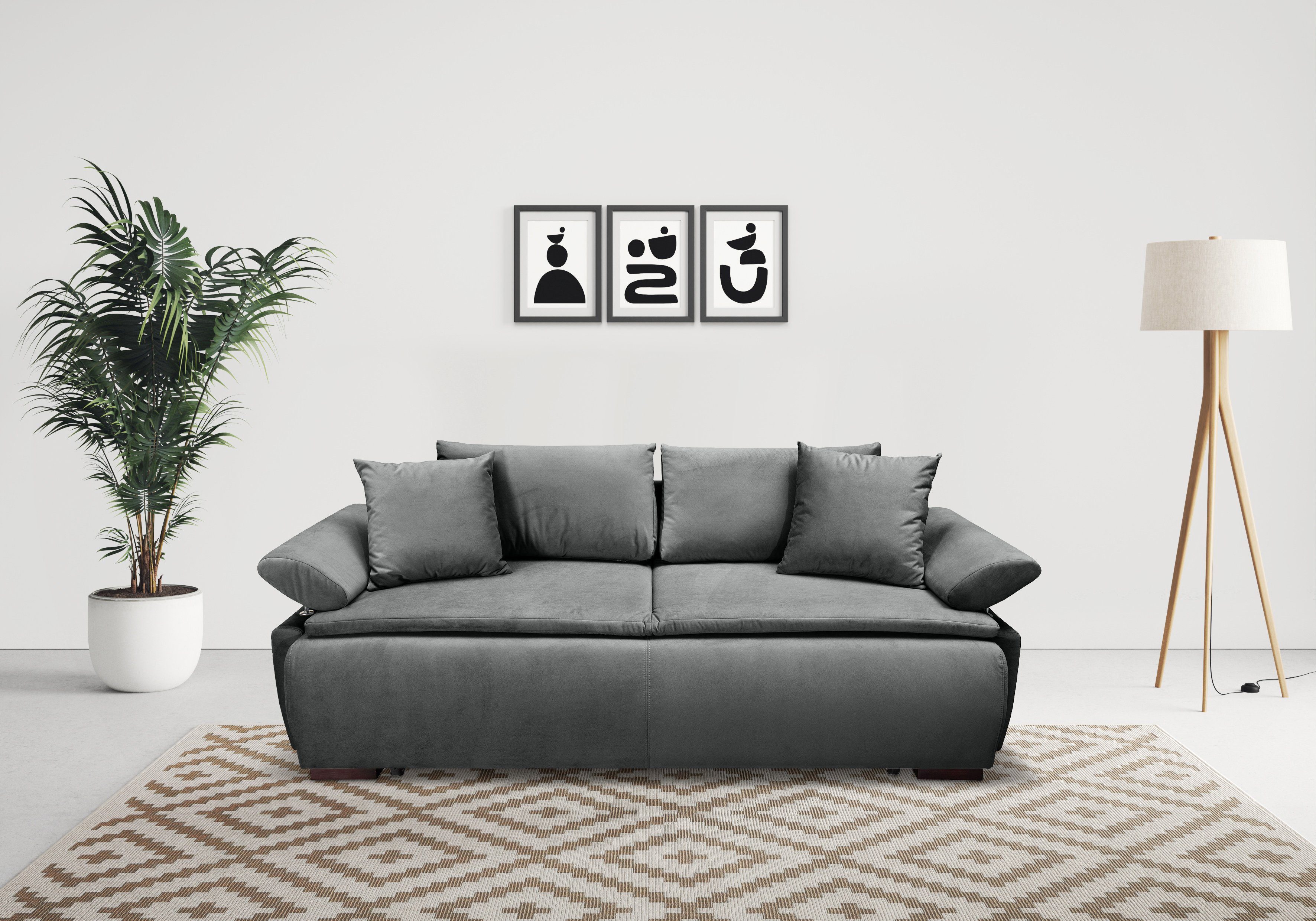 INOSIGN Schlafsofa Romeo, mit Boxspringaufbau, Bettfunktion günstig online kaufen