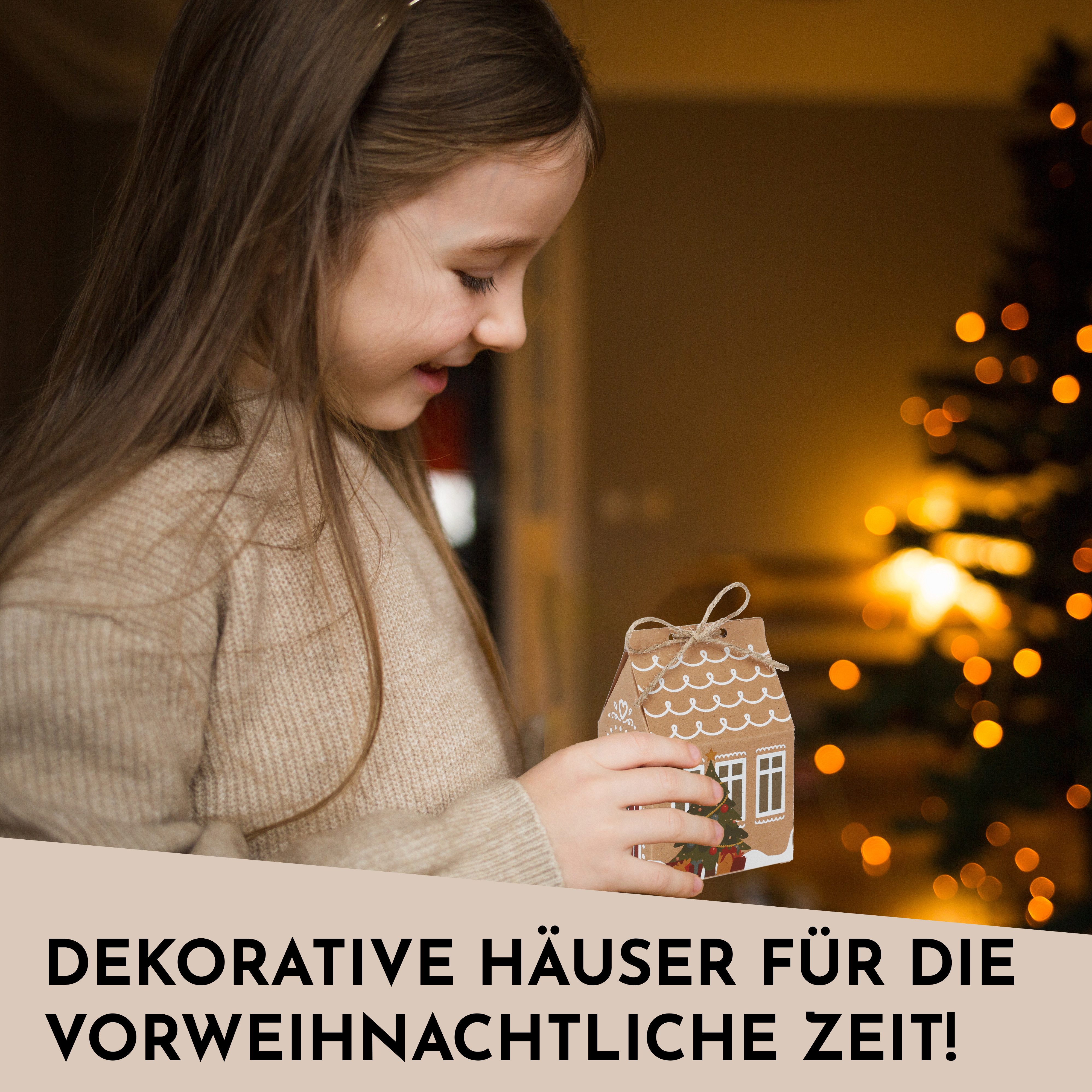 Nordstern befüllbarer Adventskalender Geschenkboxen Häuser 25er Pack, Weihnachtsschachteln für kleine Geschenke – Bild 5 von 5