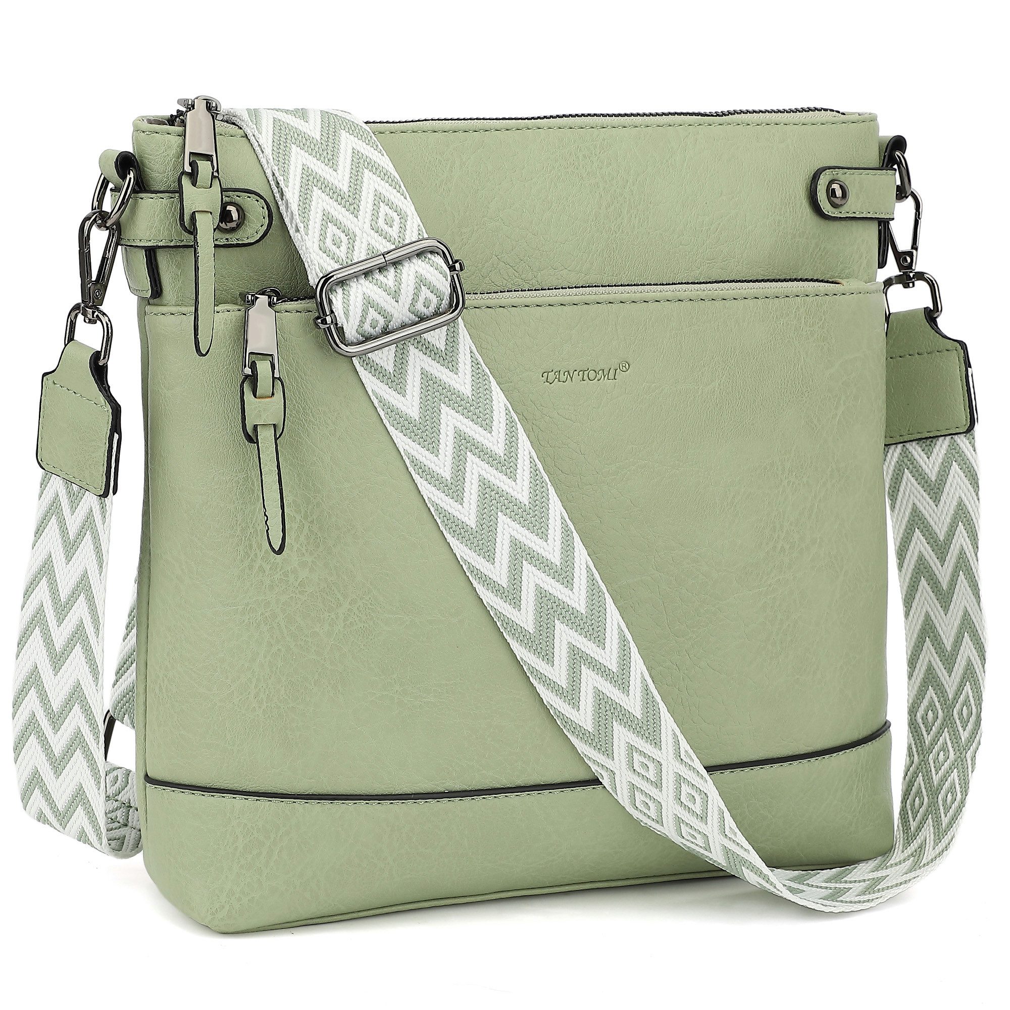TAN.TOMI Schultertasche Mittel Damen Umhängetasche Crossbody Bag Leicht Tasche Bag, Mit Verstellbar Abnehmbar Breiter Gurt Pendeln Reise Campus