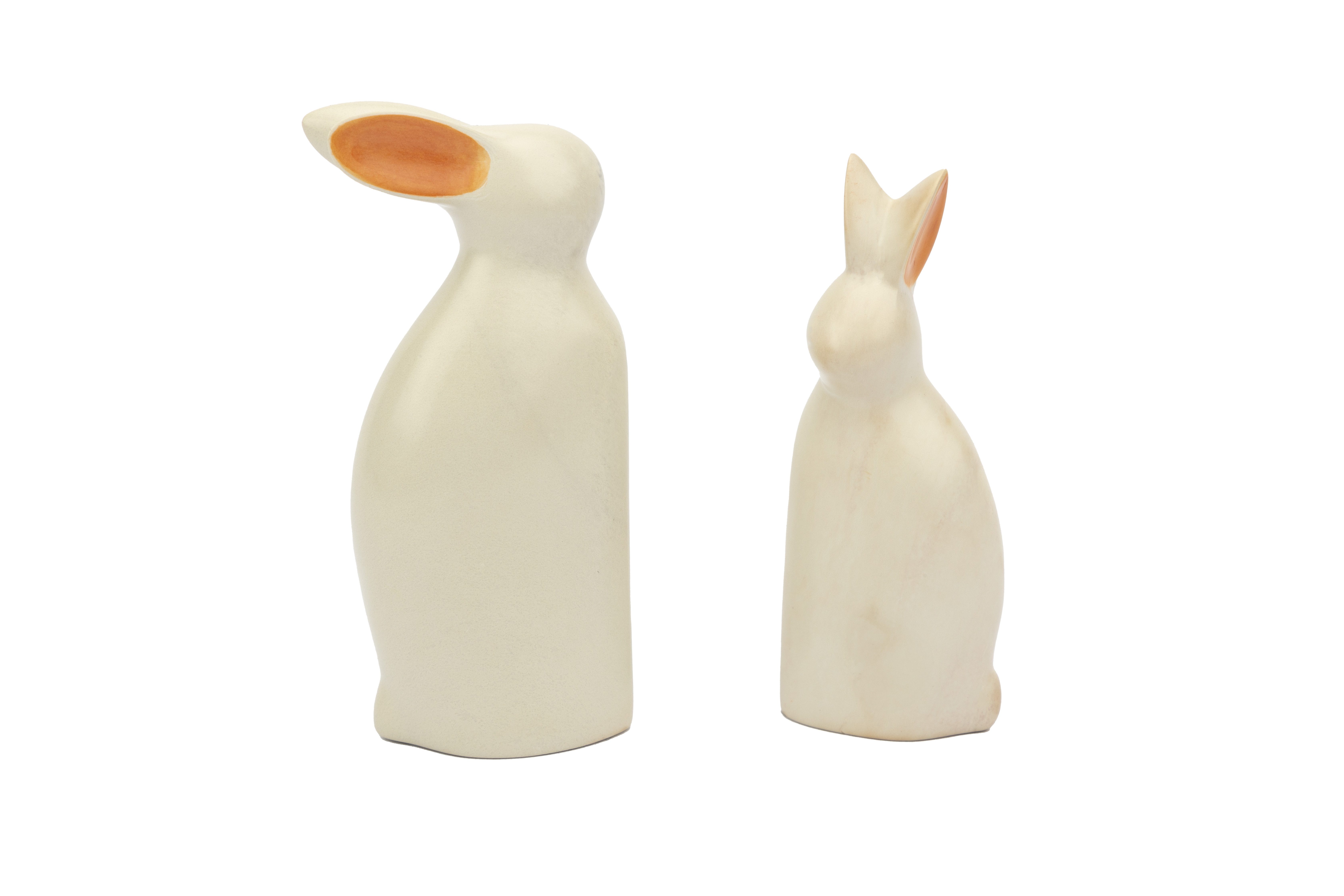 El Puente Osterei Deko-Figur "Zwei Hasen", 2er-Set, Handmade (2), Handmade