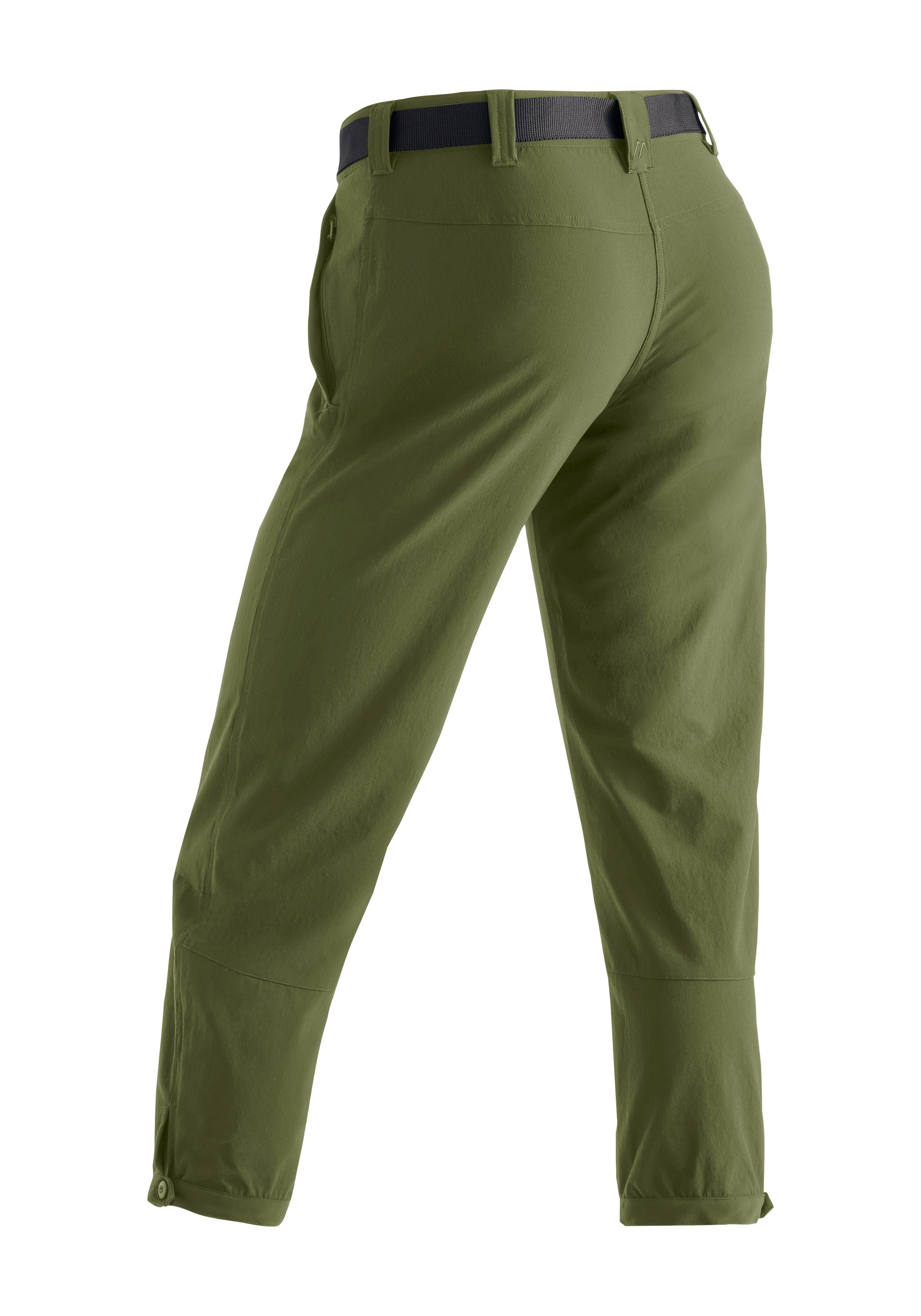 Maier Sports Funktionshose Lulaka moosgrün elastische Wanderhose, Outdoor-Hose und 7/8 atmungsaktive Damen