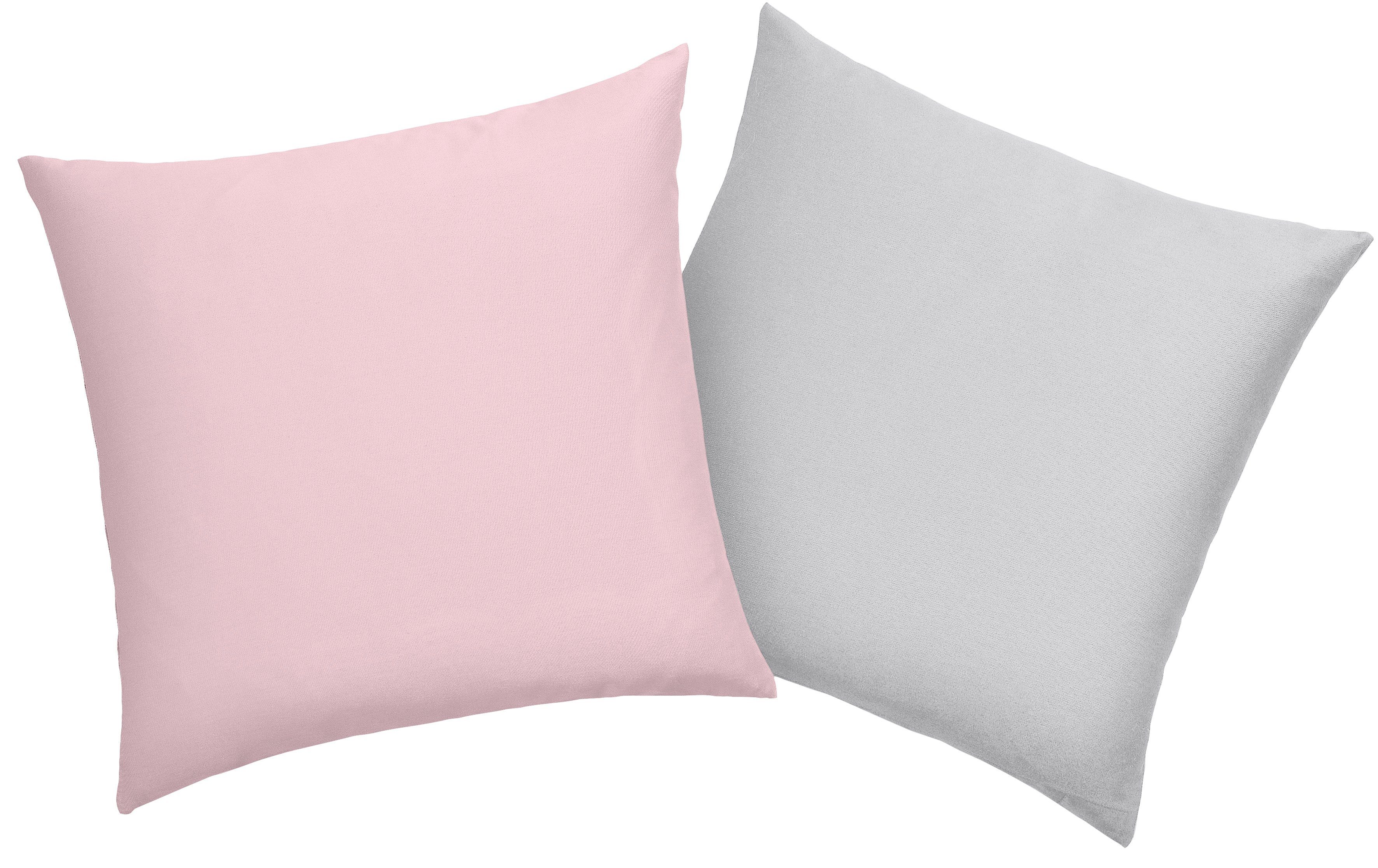 OTTO home Kissenbezug DESNER2 100% Microfaser, extra weich, allergikerfreundlich, (2 Stück), uni Kissenhülle in Wendeoptik, schnell trocknend, pflegeleicht