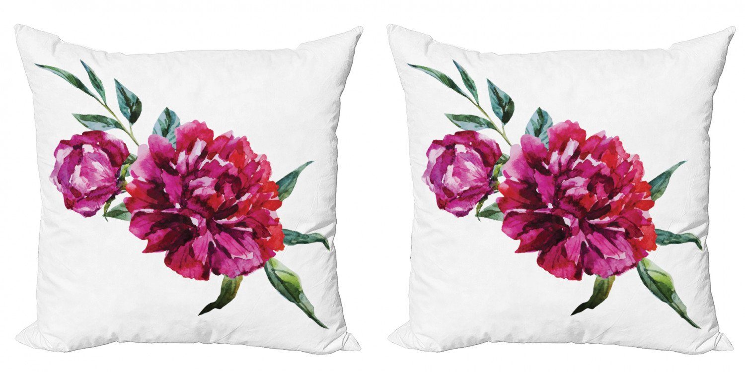 Kissenbezüge Modern Accent Doppelseitiger Digitaldruck, Stück), Blätter Petals rosa (2 Farbe Abakuhaus