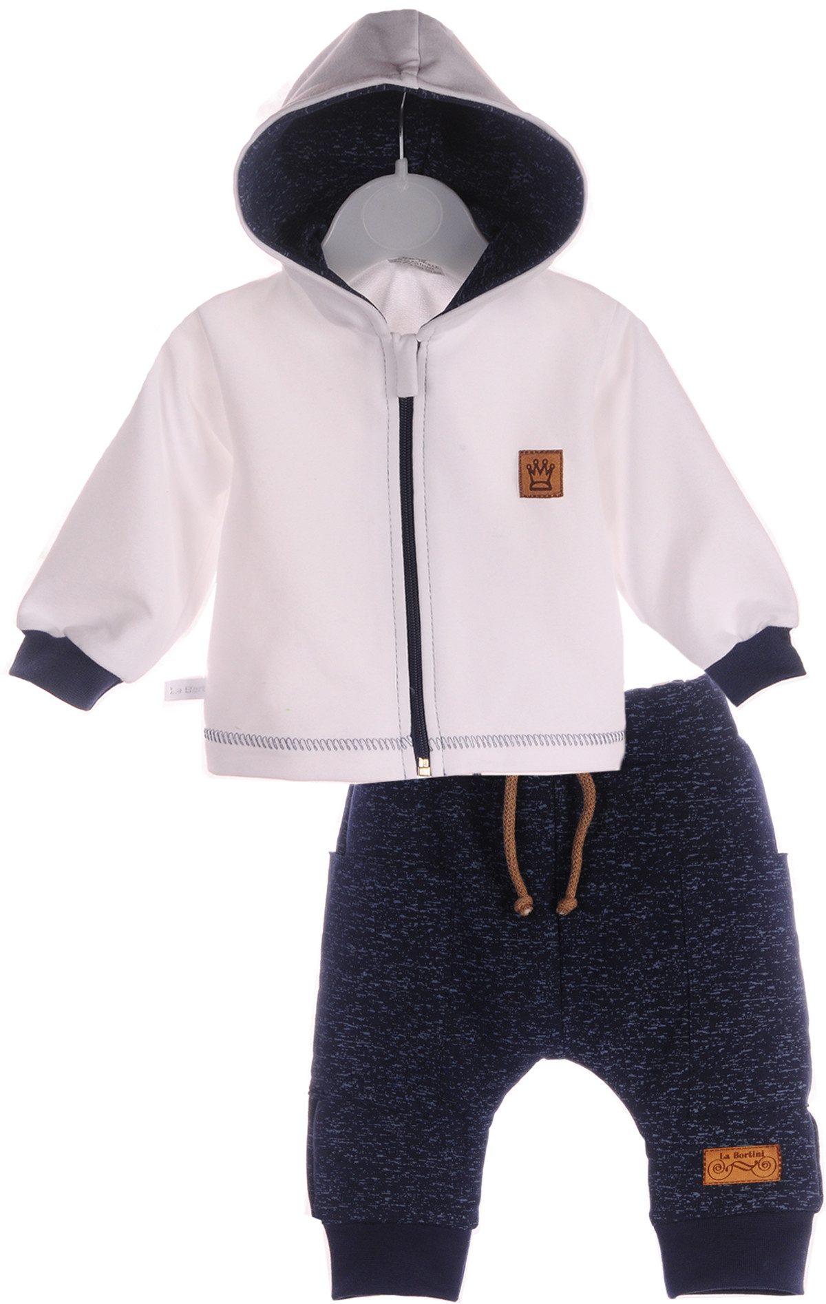La Bortini Kinderanzug Baby Set Sweatjacke und Hose Jacke mit Kapuze