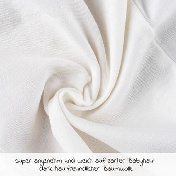 LaLoona Body Natur - Gr. 74/80 Baby Body Langarm 3er Pack Langarmbody Bodies mit Knöpfen - Baumwolle