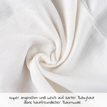 LaLoona Body Weiß - Gr. 74/80 Baby Body Langarm 3er Pack Langarmbody Bodies mit Knöpfen - Baumwolle