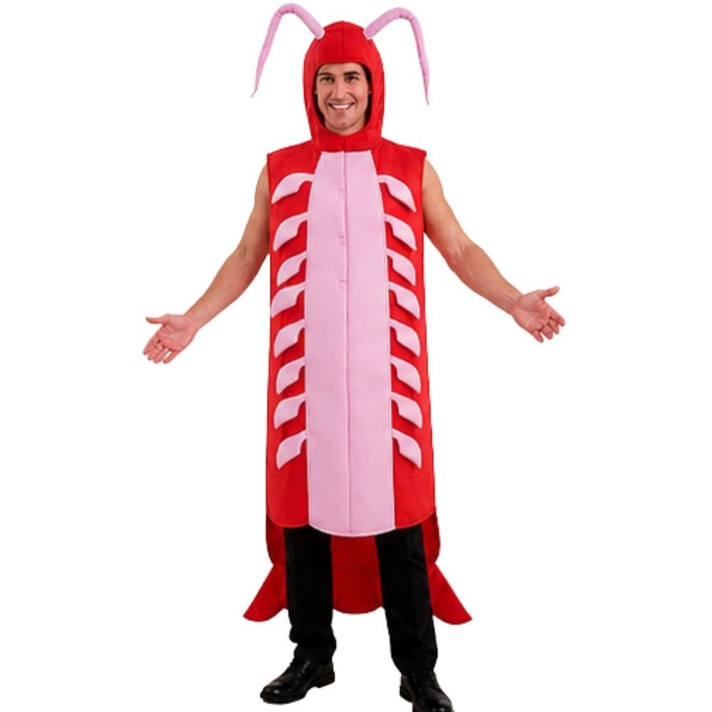 Kostüm Garnelen Kostüm Erwachsene – Shrimp Party Kostüm Karneval Rot