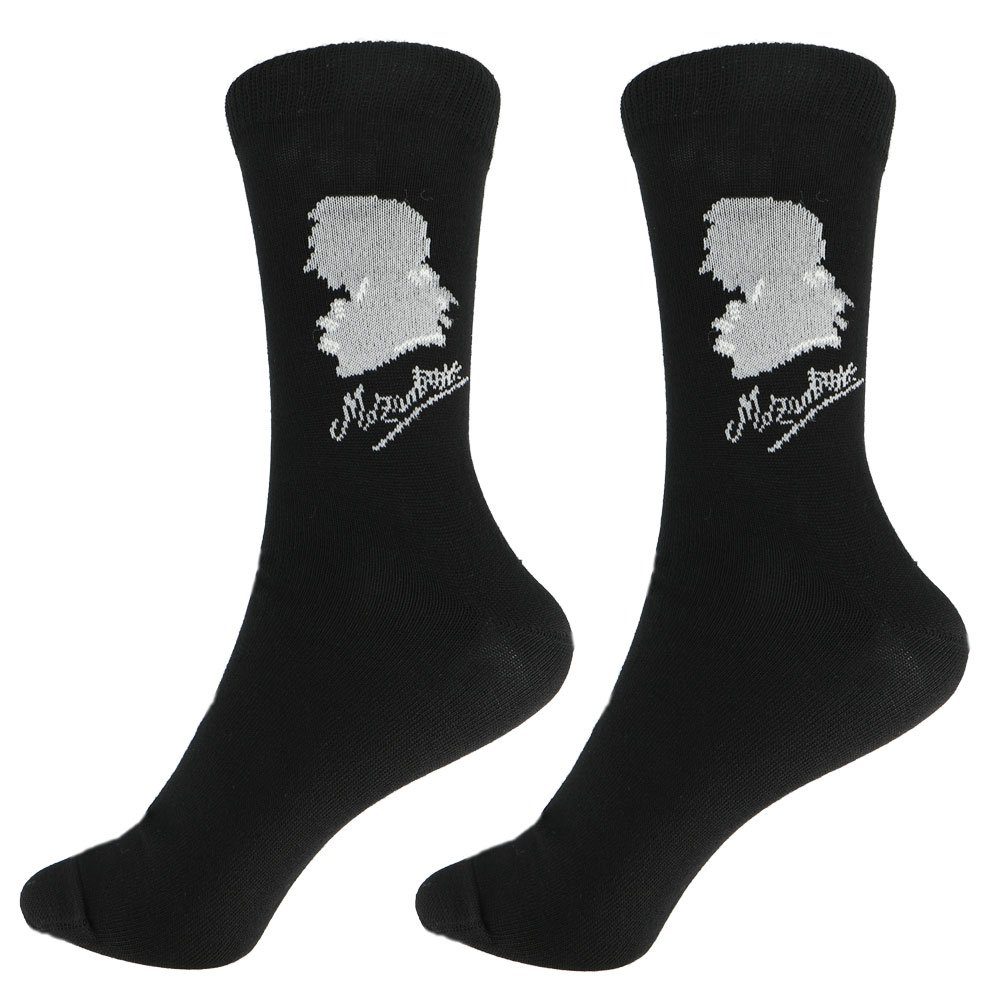 mugesh Freizeitsocken Musik-Socken Mozart für Musiker