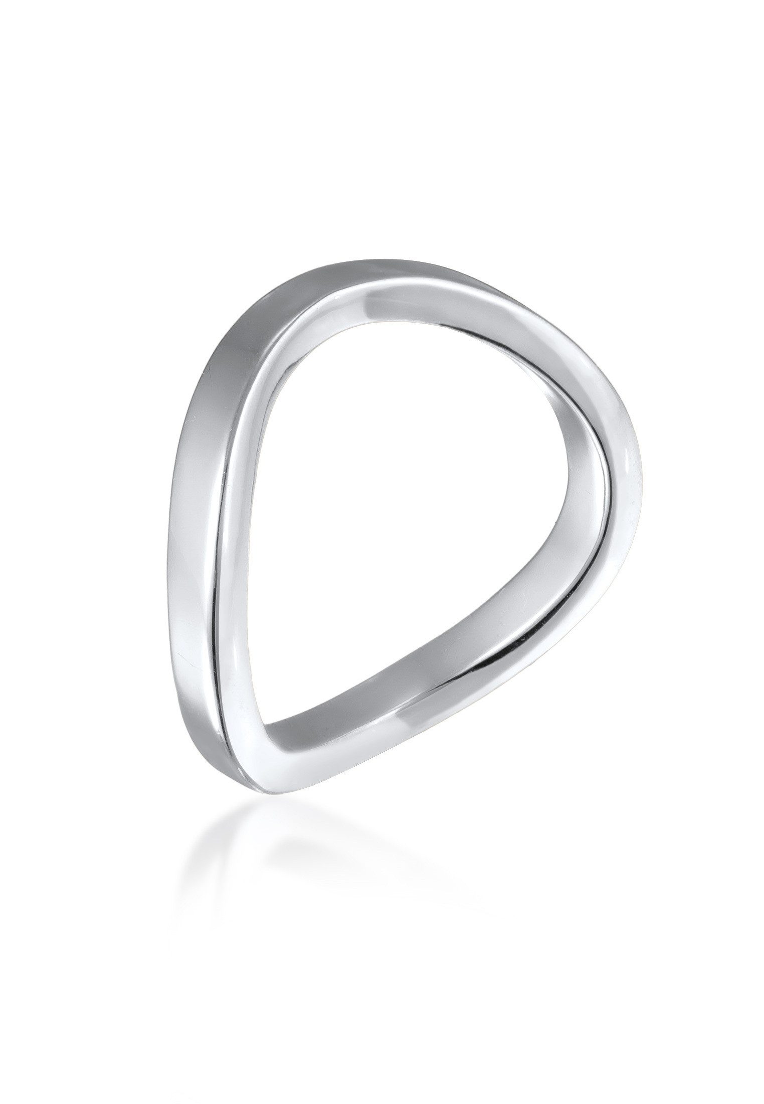 Elli Fingerring Bandring Stapelring Welle Goldfarben günstig online kaufen
