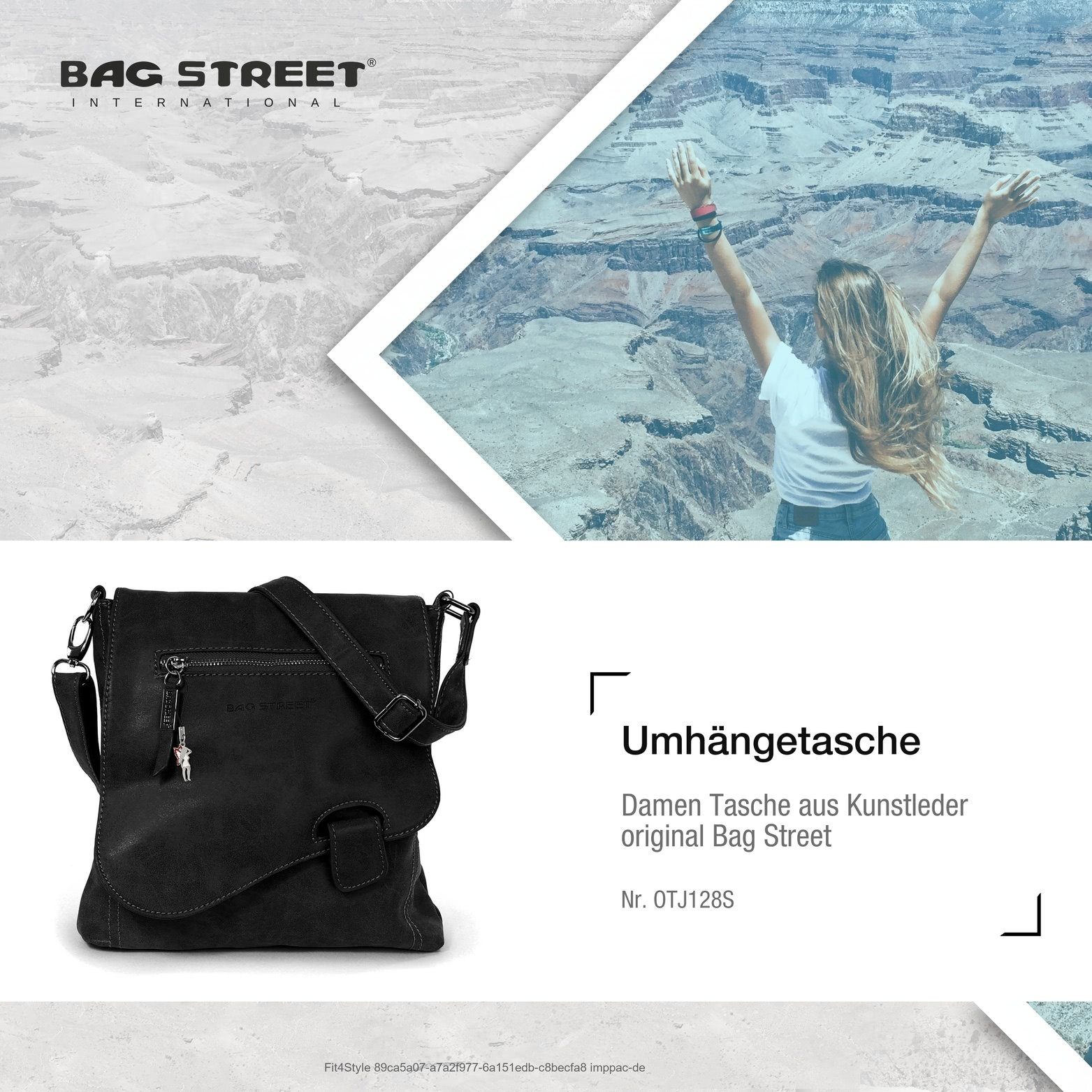 Damen, Tasche (Schultertasche, STREET Kunstleder Street Jugend Damen BAG Tasche Umhängetasche schwarz Schultertasche), Bag