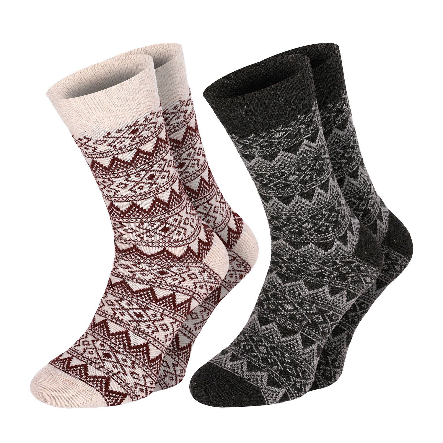 Norwegersocken WOOL CLASSIC Wollsocken Schafwolle Socken in klassischem Mustermix