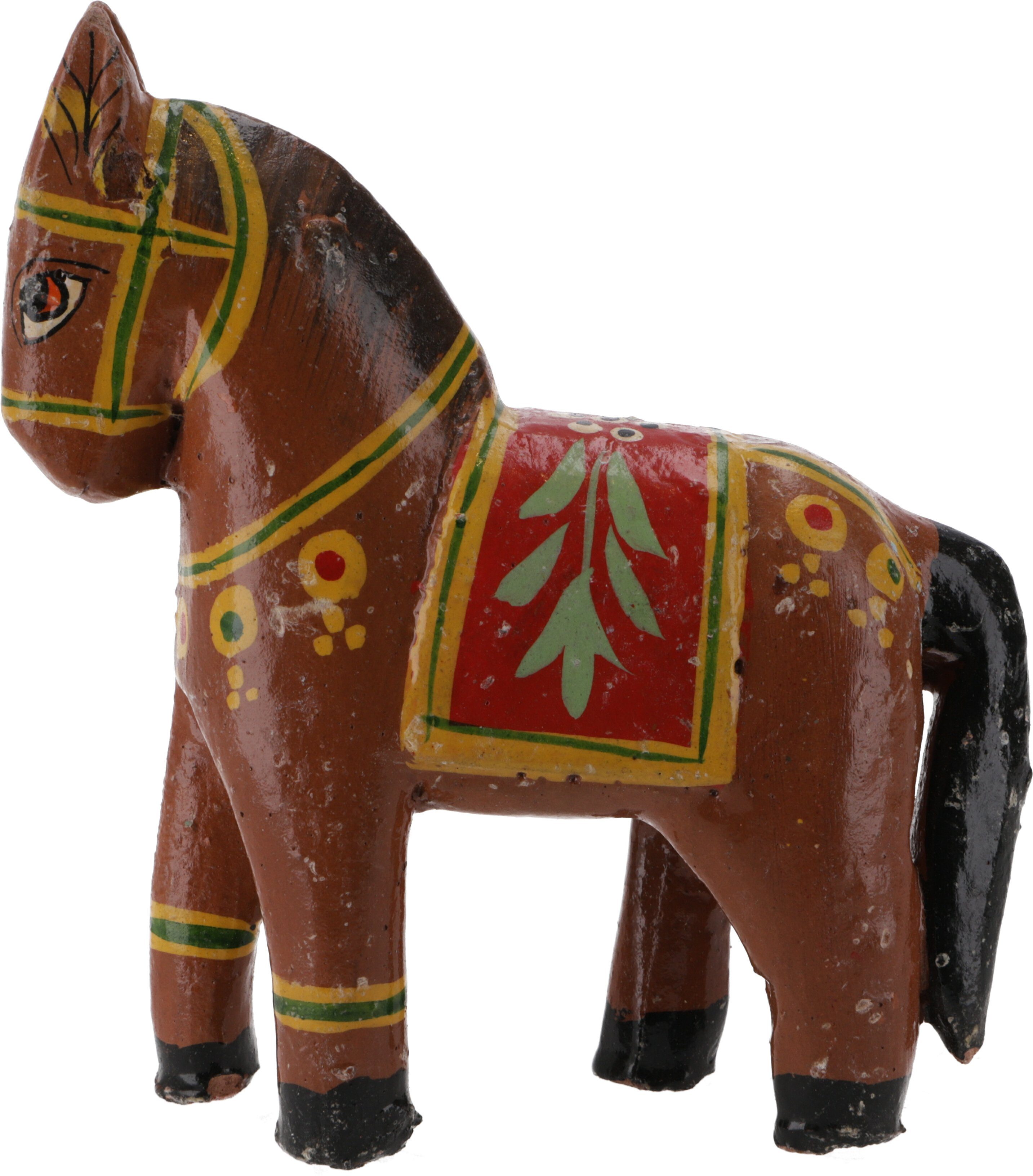 Guru-Shop bemalt,.. look im Antik- Deko Pferd, Dekofigur