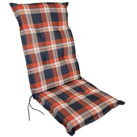 DILUMA Hochlehnerauflage Hochlehner Auflage Naxos Sitzauflage für Gartenstühle, (1 St), robuster Stoff, Sitzkomfort, extra Halterung