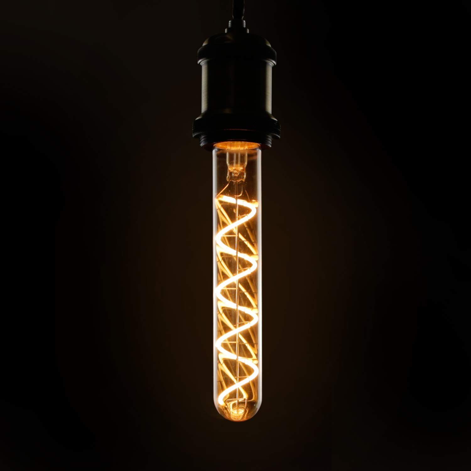 ZMH Edison Glühbirne E27 Vintage Goldfarbe tube Spirale Filament Antike LED- Leuchtmittel, E27, Warmweiß, Nicht Dimmbar
