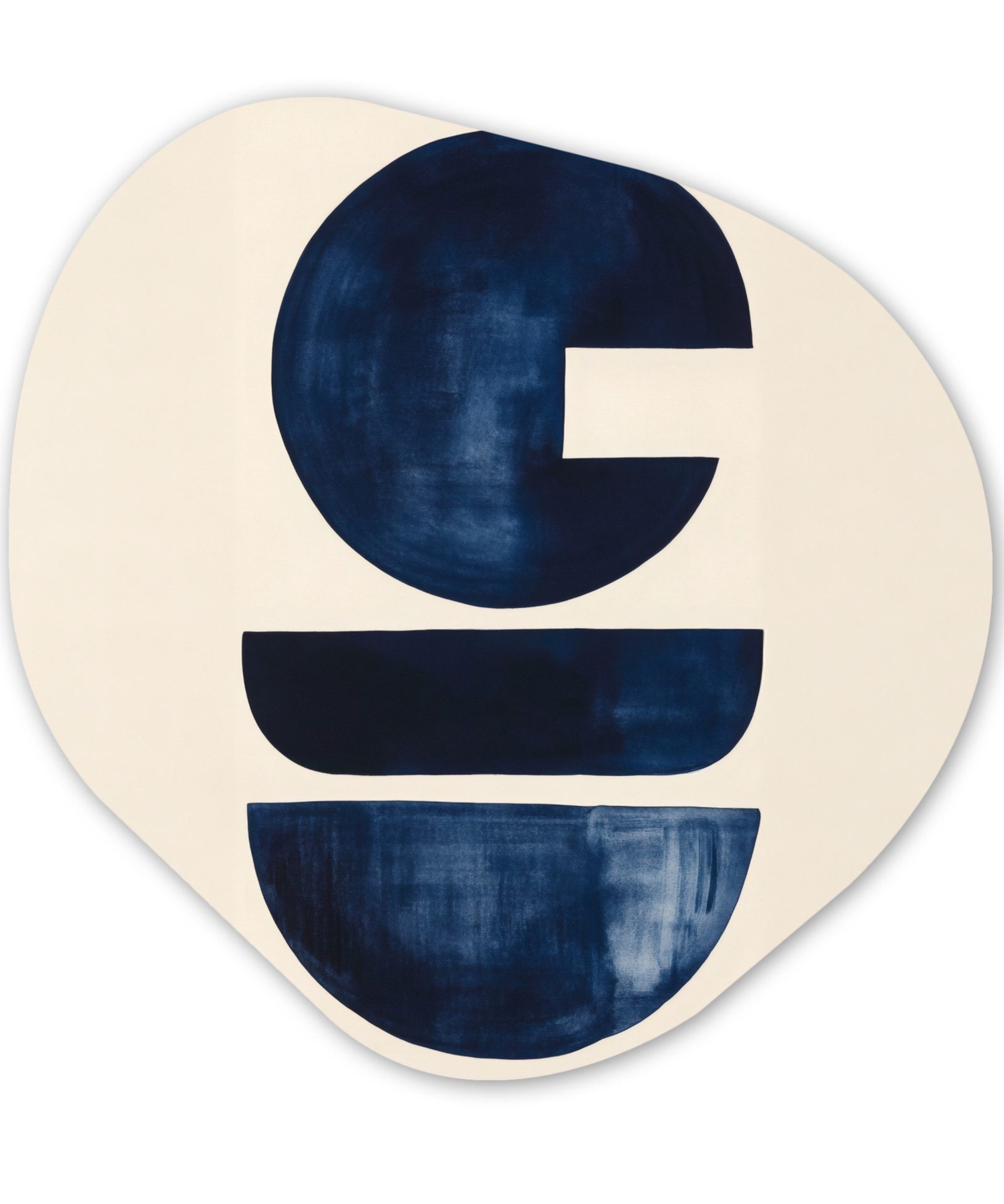 MuchoWow Картина Formen - Blau - Abstrakt, Fotodruck (1 St), Wandbild Abstrakt, Wohnzimmer Schlafzimmer Wanddekoration, 40x40 cm