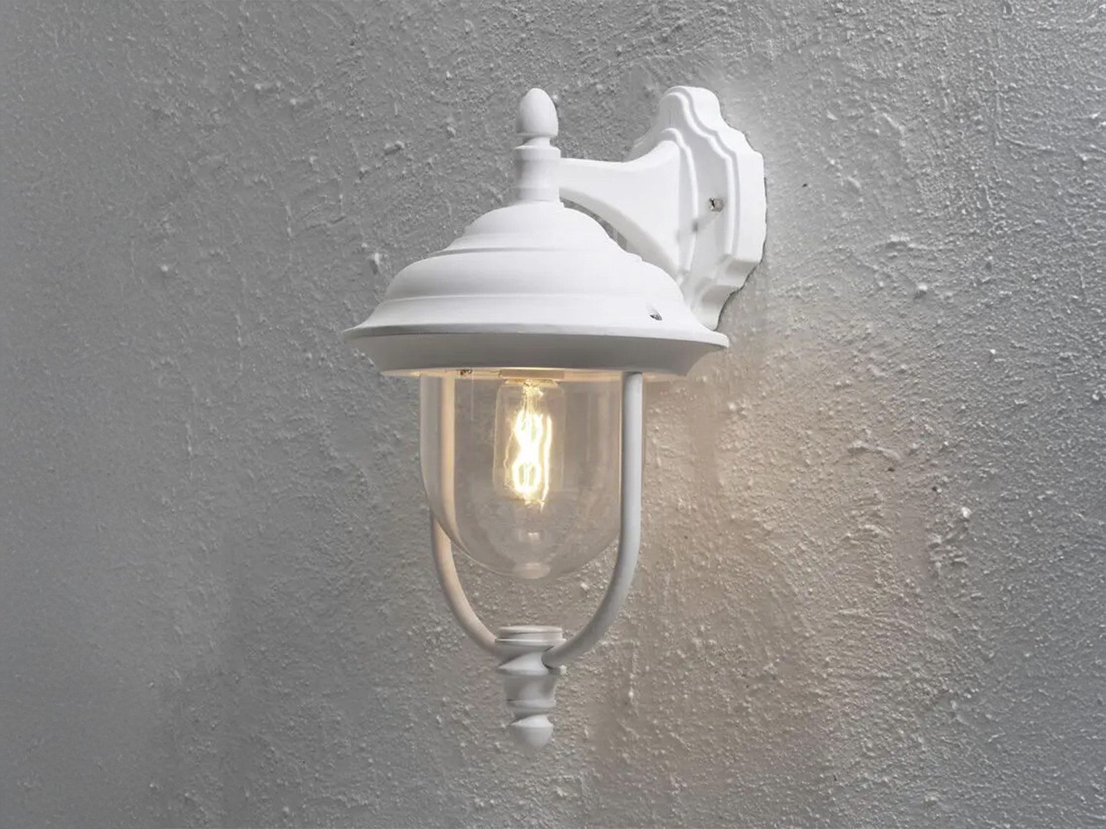 KONSTSMIDE LED Außen-Wandleuchte große Wandlaterne hängend, Höhe 46cm, LED wechselbar, Warmweiß, Wand Außenleuchte, Fassadenbeleuchtung Landhausstil inkl. Leuchtmittel