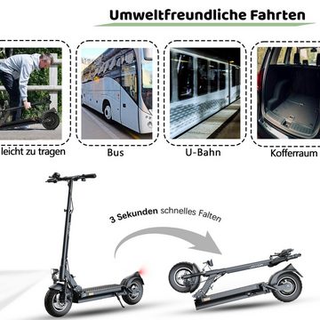 ZWHEEL E-Scooter S8 Offroad bis zu 110km Reichweite,mit Straßenzulassung, 500,00 W, 20,00 km/h, (Packung), 10“ Zoll Luftreifen Faltbarer Elektroroller mit 1300Wh Akku