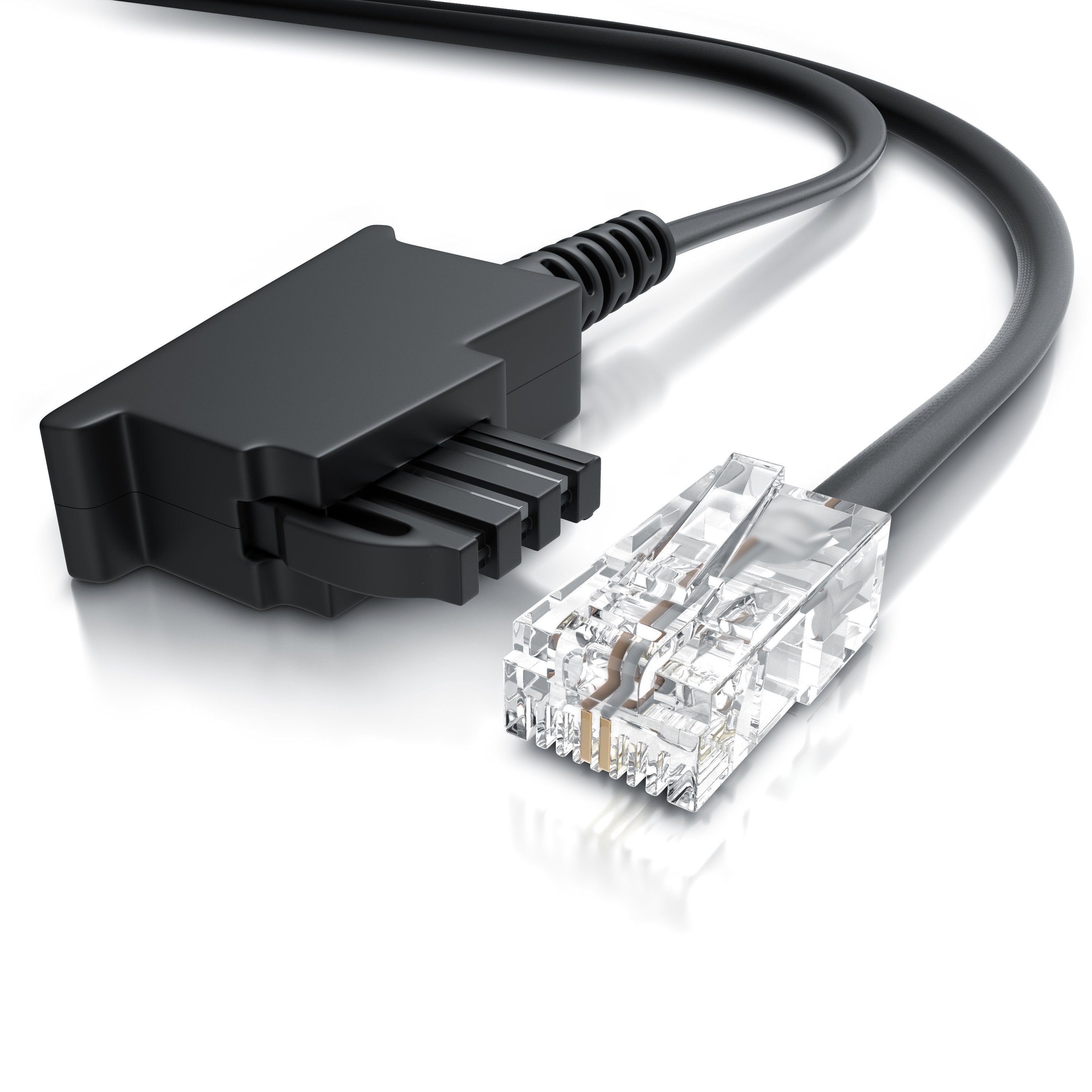 CSL Telefonkabel, TAE-F, RJ-45 (Ethernet) (600 cm), Telefonkabel / Anschlusskabel Router an Telefondose Routerkabel - 6m