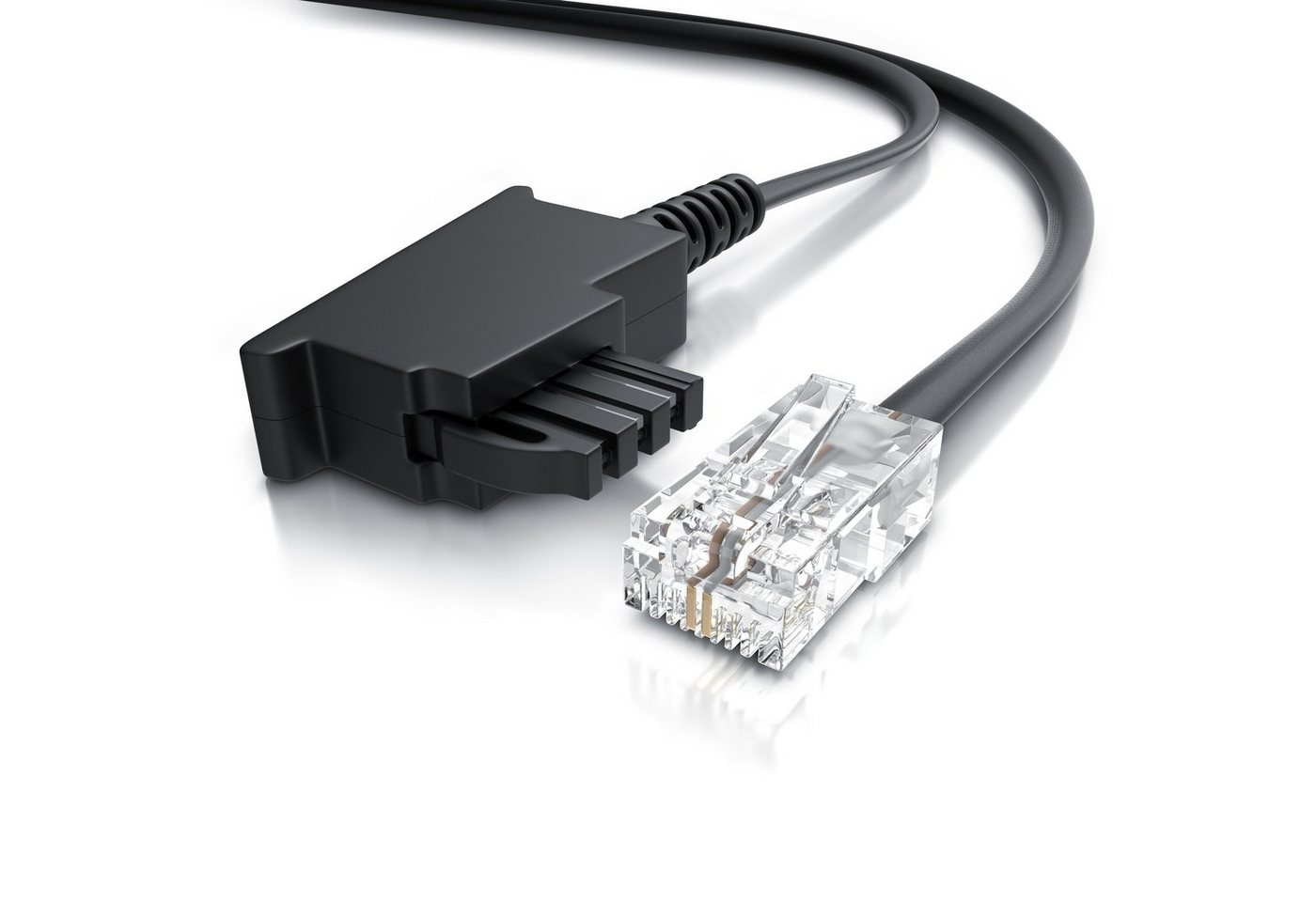 CSL Telefonkabel / Anschlusskabel Router an Telefondose Routerkabel - 10m Telefonkabel, TAE-F, RJ-45 (Ethernet) (1000 cm), TAE-F auf RJ45, für Router, Fritzbox und Telefondose, für DSL und VDSL