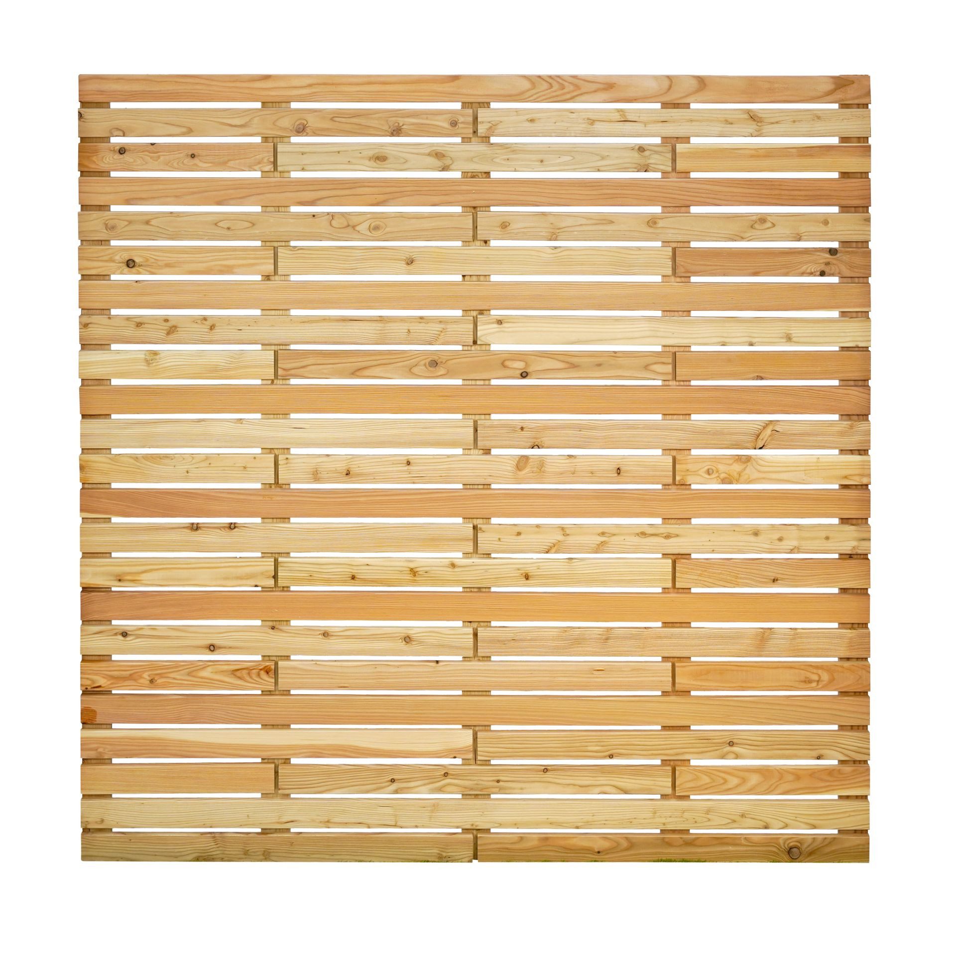 GartenLand Zaun Rhombus Zaun Salzburg Design 180x180 cm Lärche – Naturbelassen, (Set, Ohne Pfosten, 180x180), Rhombus, Lärche