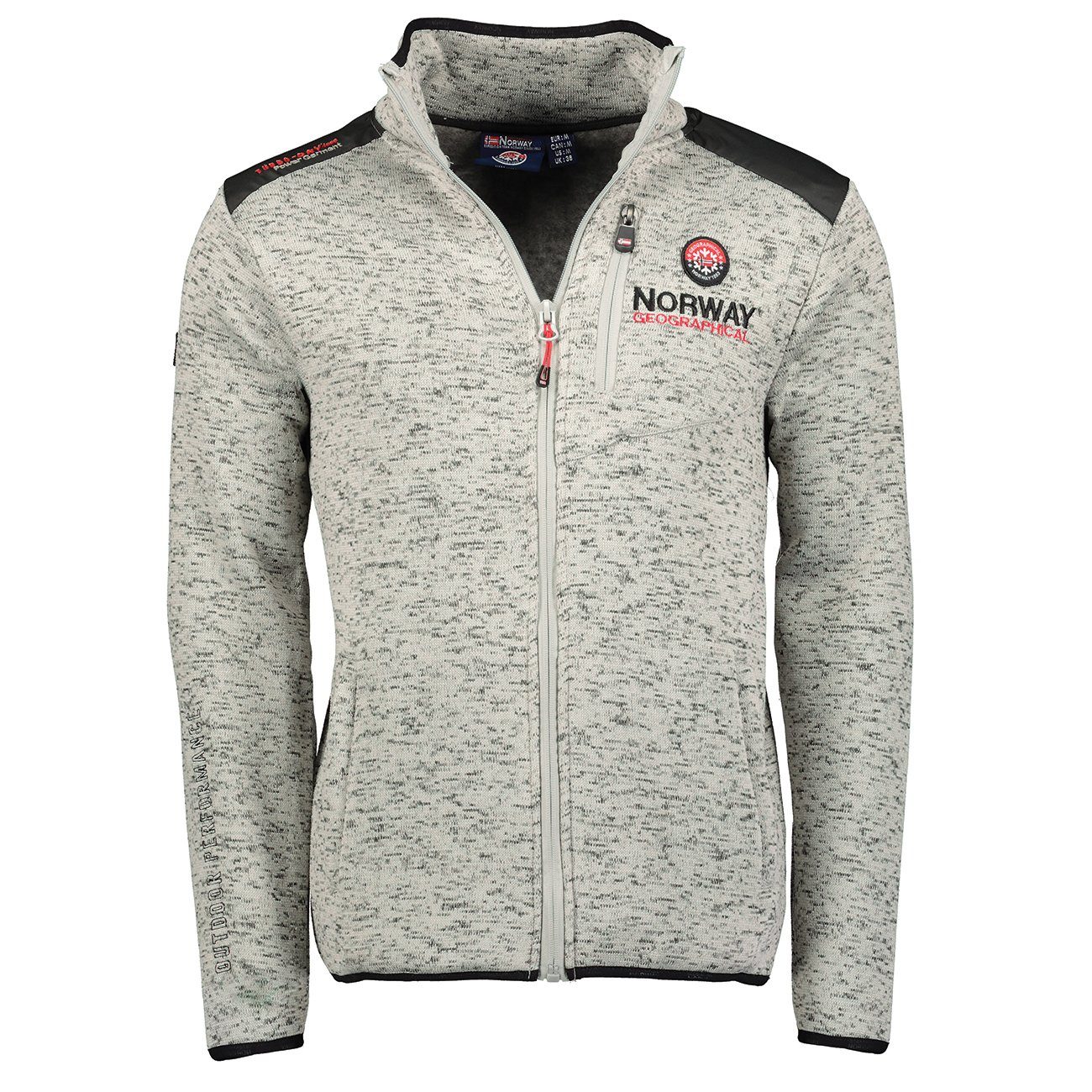 Geographical Norway Fleecejacke Sweatjacke, warm, leicht, Outdoor, Jacke in Unifarbe, mit Stehkragen