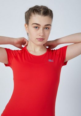 SPORTKIND Funktionsshirt Tennis Capsleeve T-Shirt für Mädchen & Damen rot
