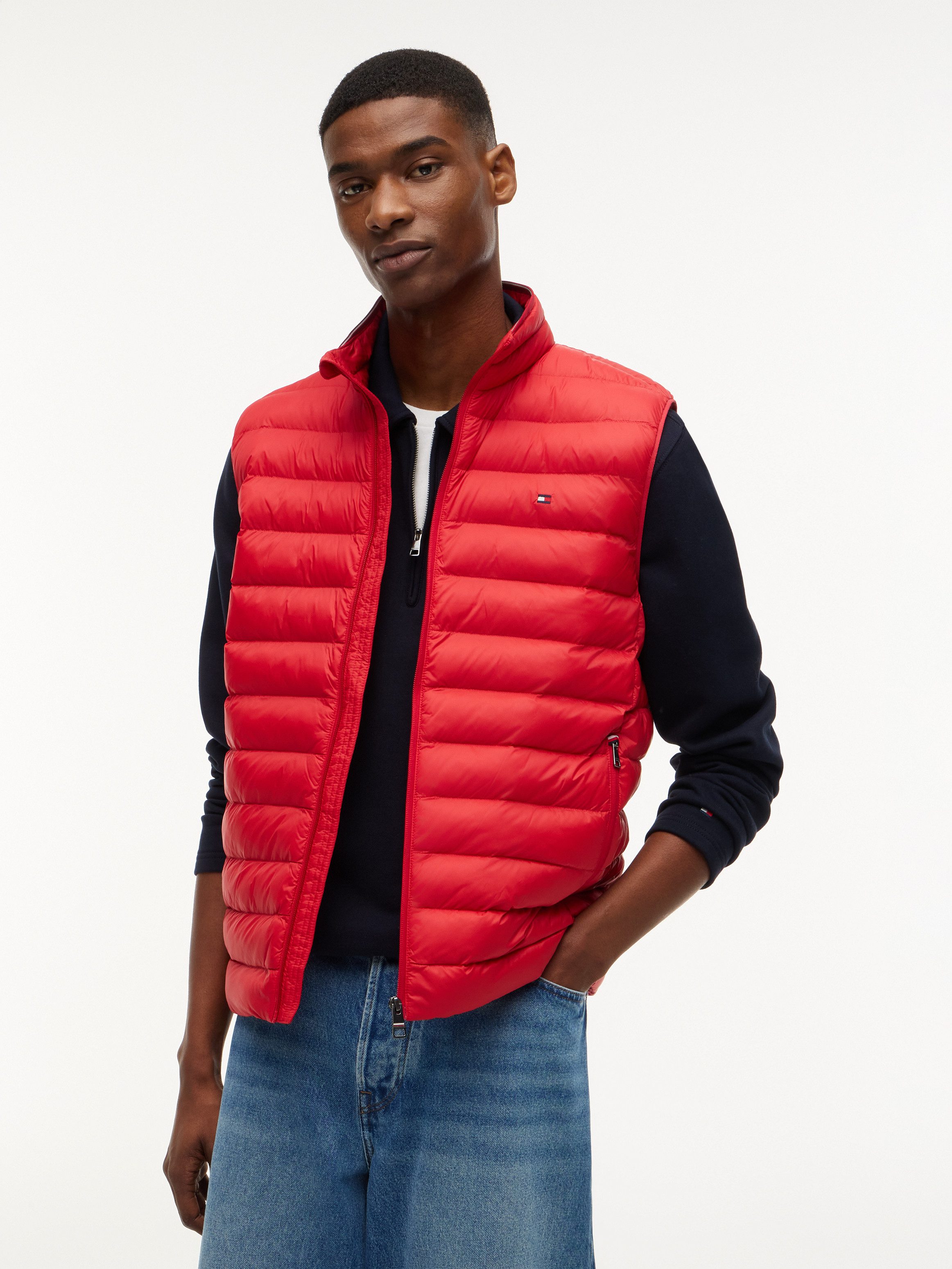 Tommy Hilfiger Steppweste PACKABLE RECYCLED VEST mit Logostickerei
