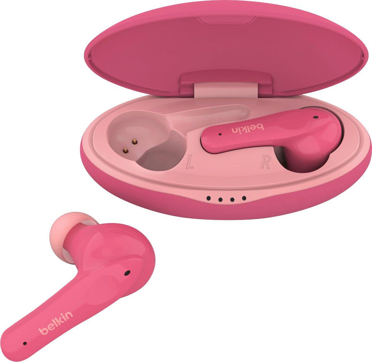 Belkin SOUNDFORM NANO - Kinder In-Ear-Kopfhörer wireless Kopfhörer (auf 85 dB begrenzt; am Kopfhörer) pink