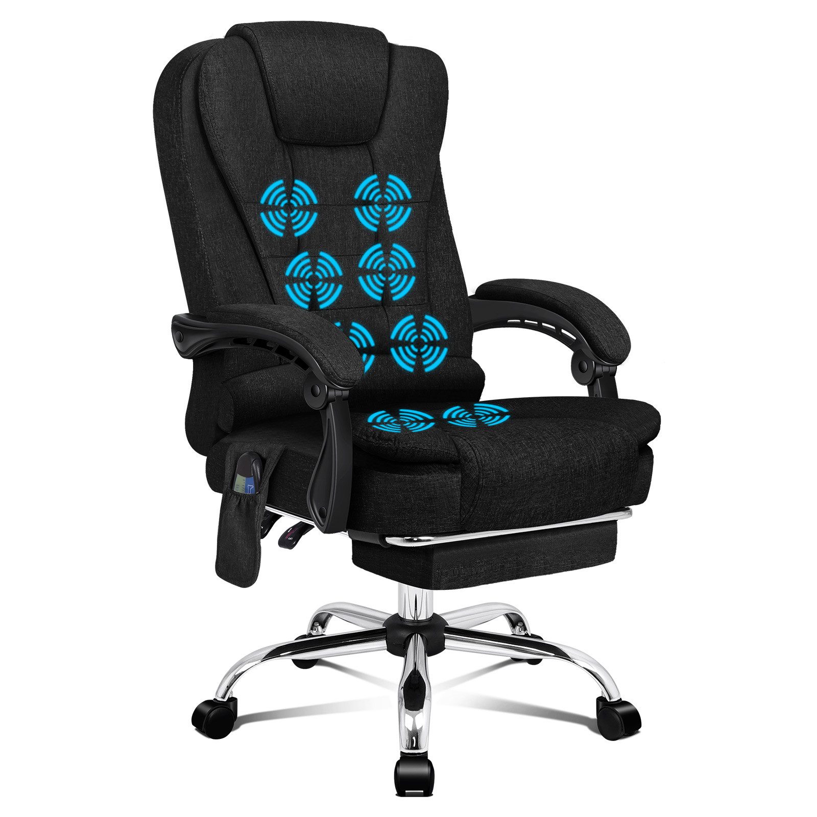 ALFORDSON Bürostuhl 8-Punkt-Massage-Vibration, Höhenverstellbarer Chefsesse günstig online kaufen