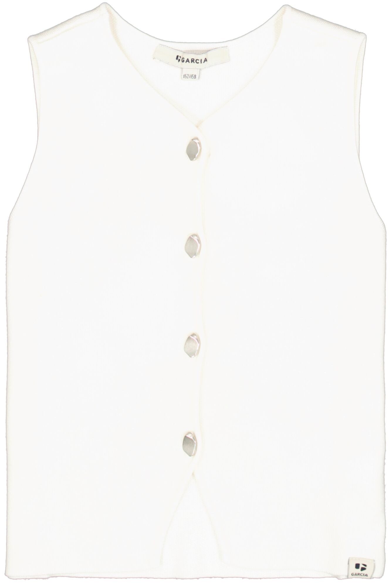 Garcia Strickweste ärmellose Weste mit Knopfleiste