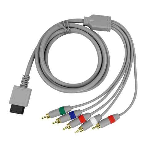 EAXUS 1,8 Meter HD Komponentenkabel Geeignet für Nintendo Wii & Wii U Zubehör Wii U (YUV Component Kabel, kristallklares & flackerfreies Bild)