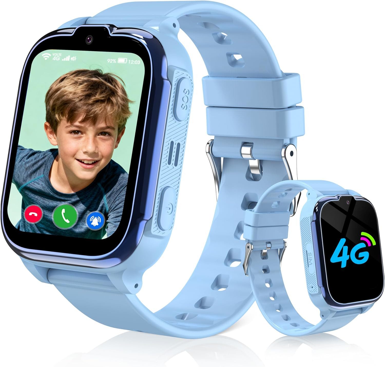 Kesasohe Smartwatch (2,5 cm, sim-karte), Kinder Smartwatch 4G