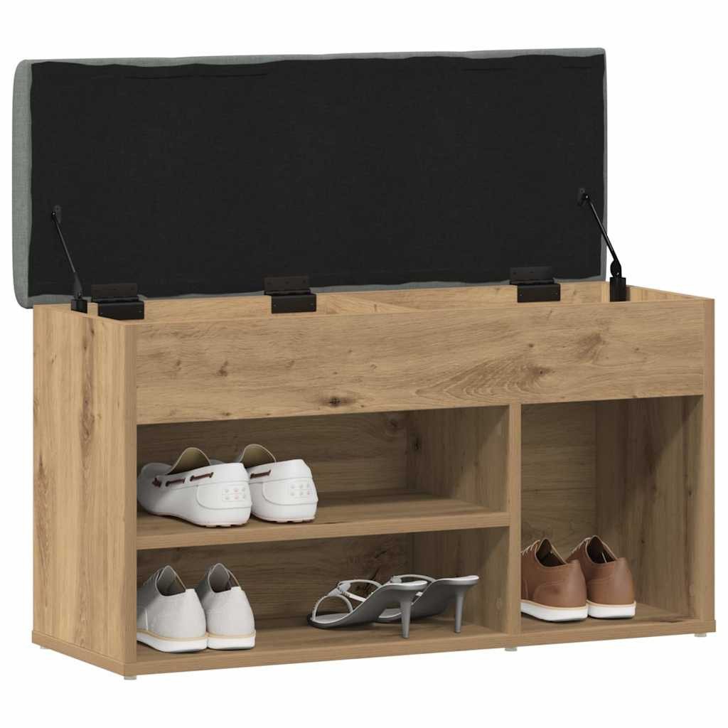 vidaXL Sitzbank Schuhbank Artisan-Eiche 82x32x45,5 cm Holzwerkstoff – Bild 3 von 5