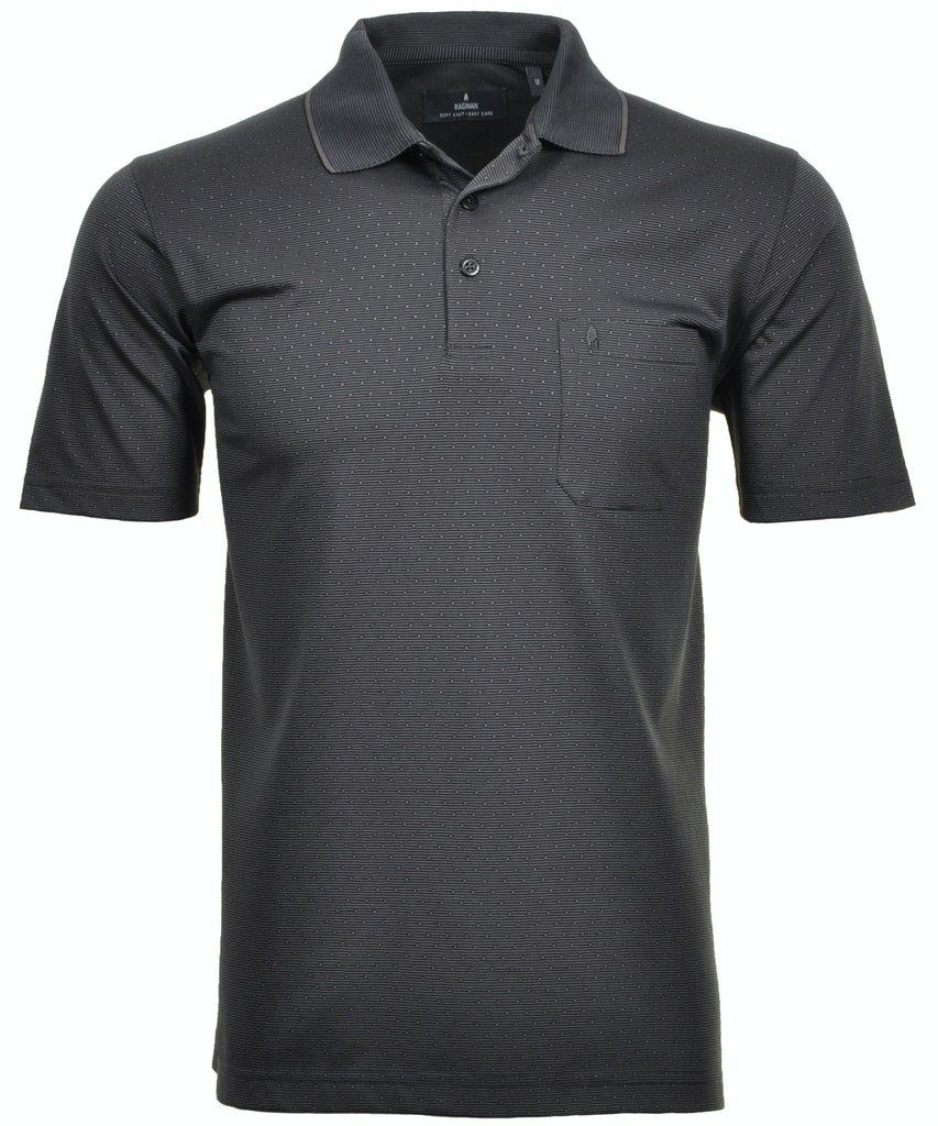 Poloshirt RAGMAN kurarm, Softknit 009-SCHWARZ