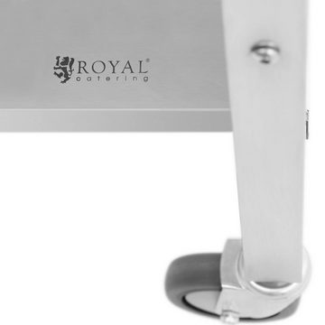 Royal Catering Arbeitstisch Edelstahltisch 120x70cm-Aufkantung - 200kg Tragkraft - Royal Catering