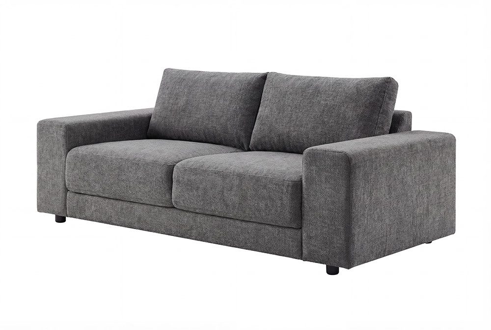 riess-ambiente 3-Sitzer LOFT 210cm grau - Vogue Velours Samt, Taschenfederkern, Rundumbezug, Einzelartikel 1 Teile, Moderne Couch - ideal für Wohn- und Schlafzi – Bild 2 von 5
