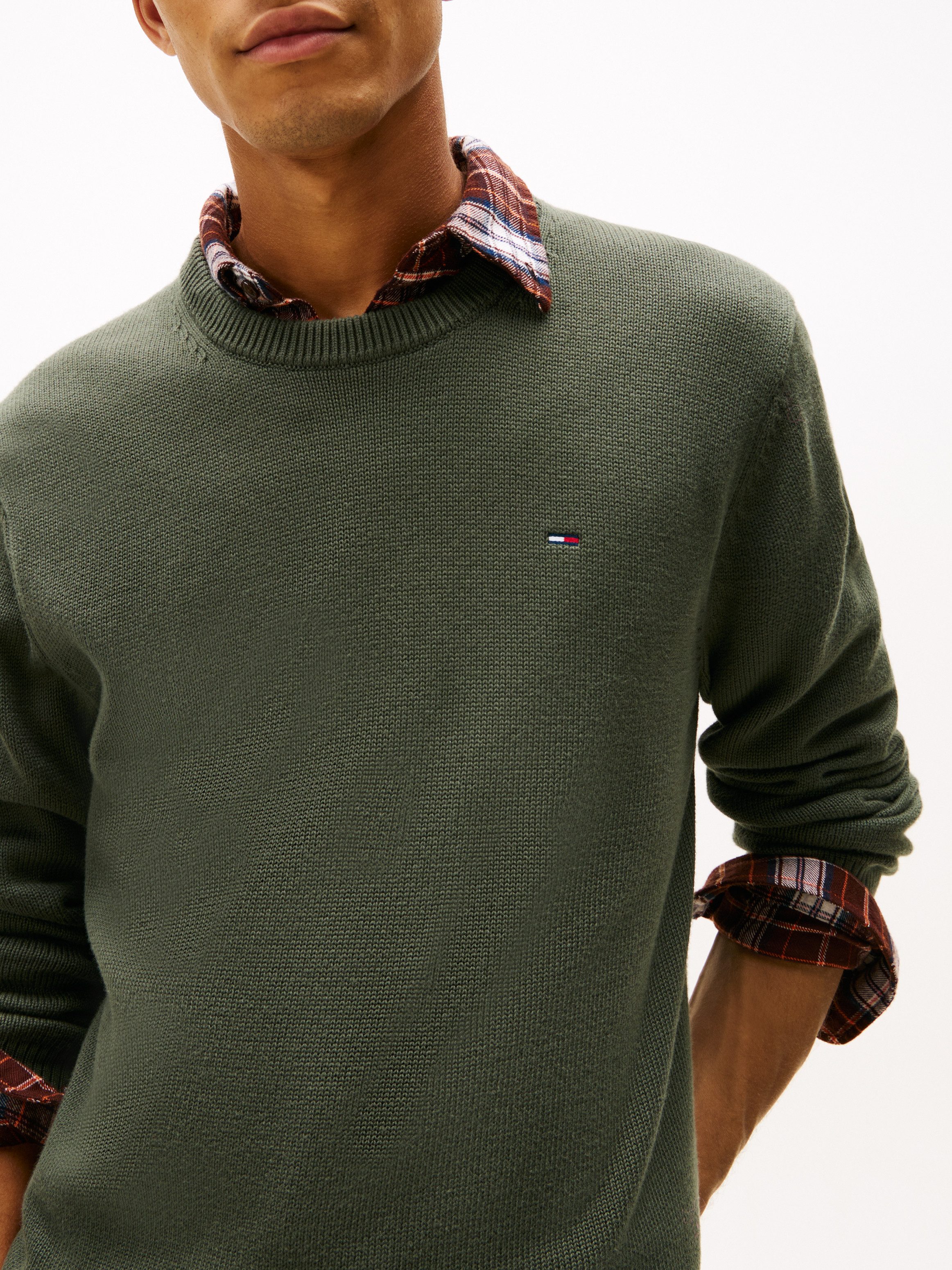 Tommy Jeans Rundhalspullover Slim fit mit Rundhalsausschnitt günstig online kaufen