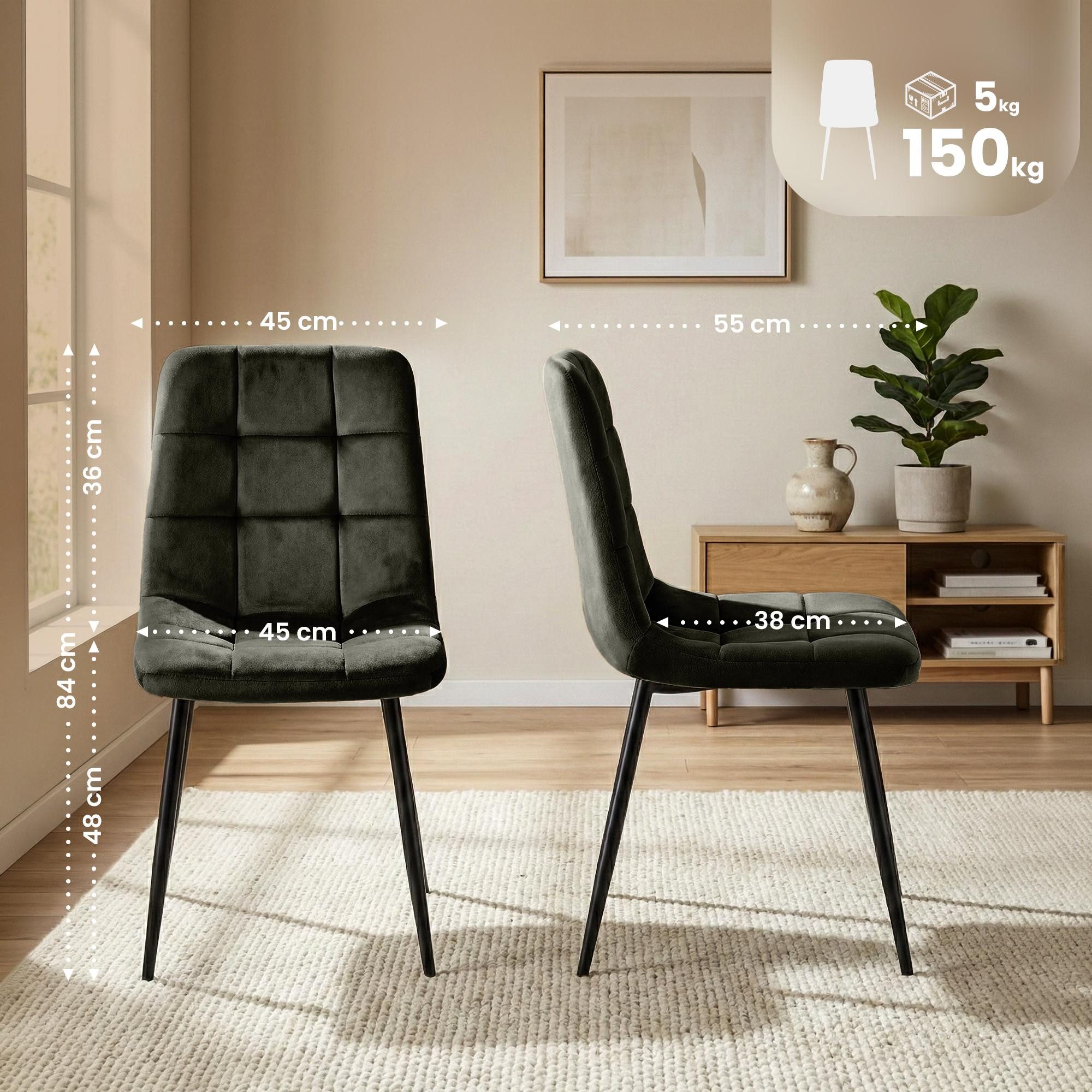 CLP Esszimmerstuhl Antibes (1er, 1 St), Sitzpolster mit Samtbezug, bis 150 günstig online kaufen