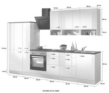 OPTIFIT Küchenzeile Lagos, mit E-Geräten, Breite 300 cm