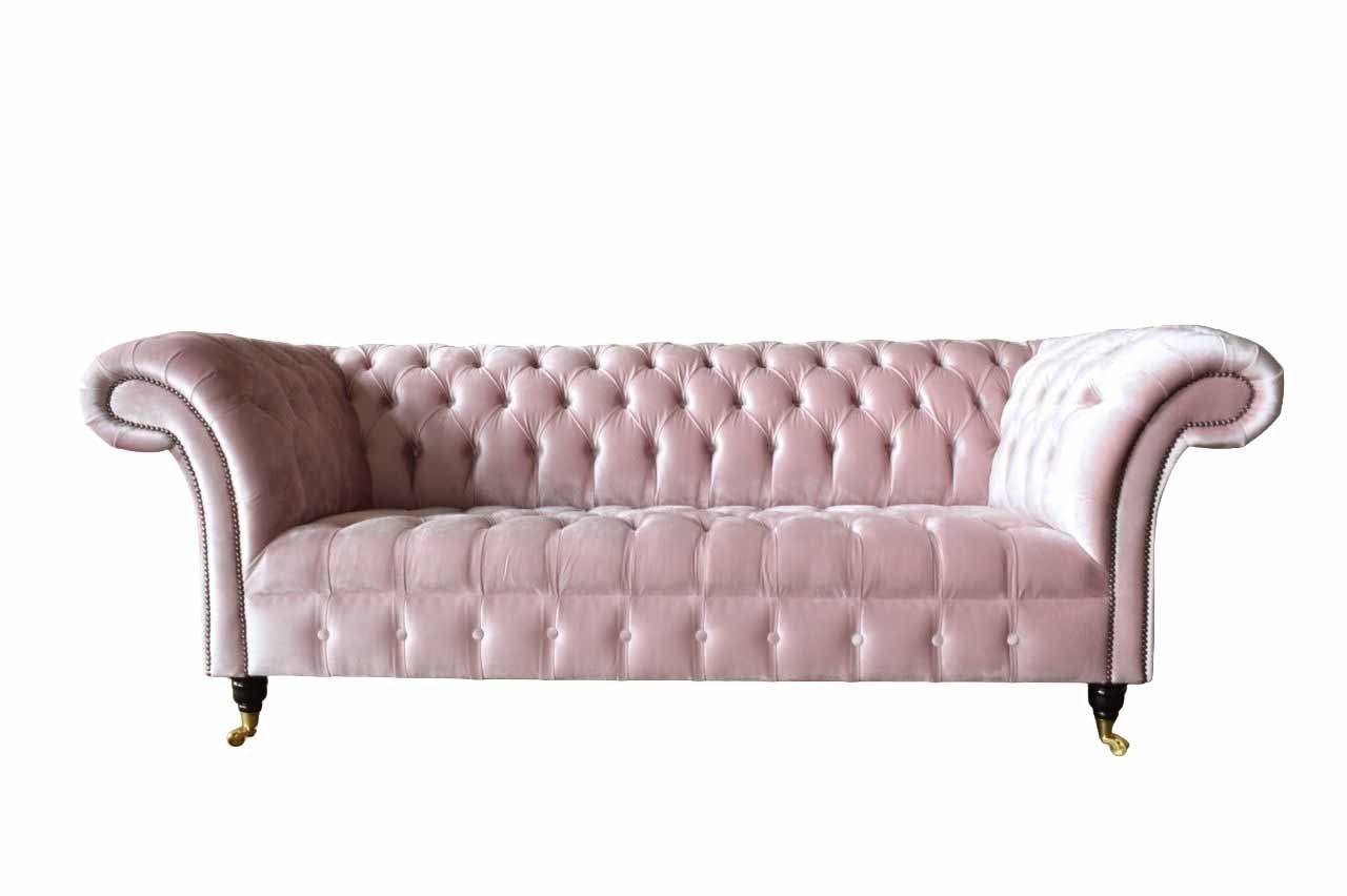 Chesterfield Chesterfield-Sofa, Couch Sofa Textil JVmoebel Klassisch Design Wohnzimmer