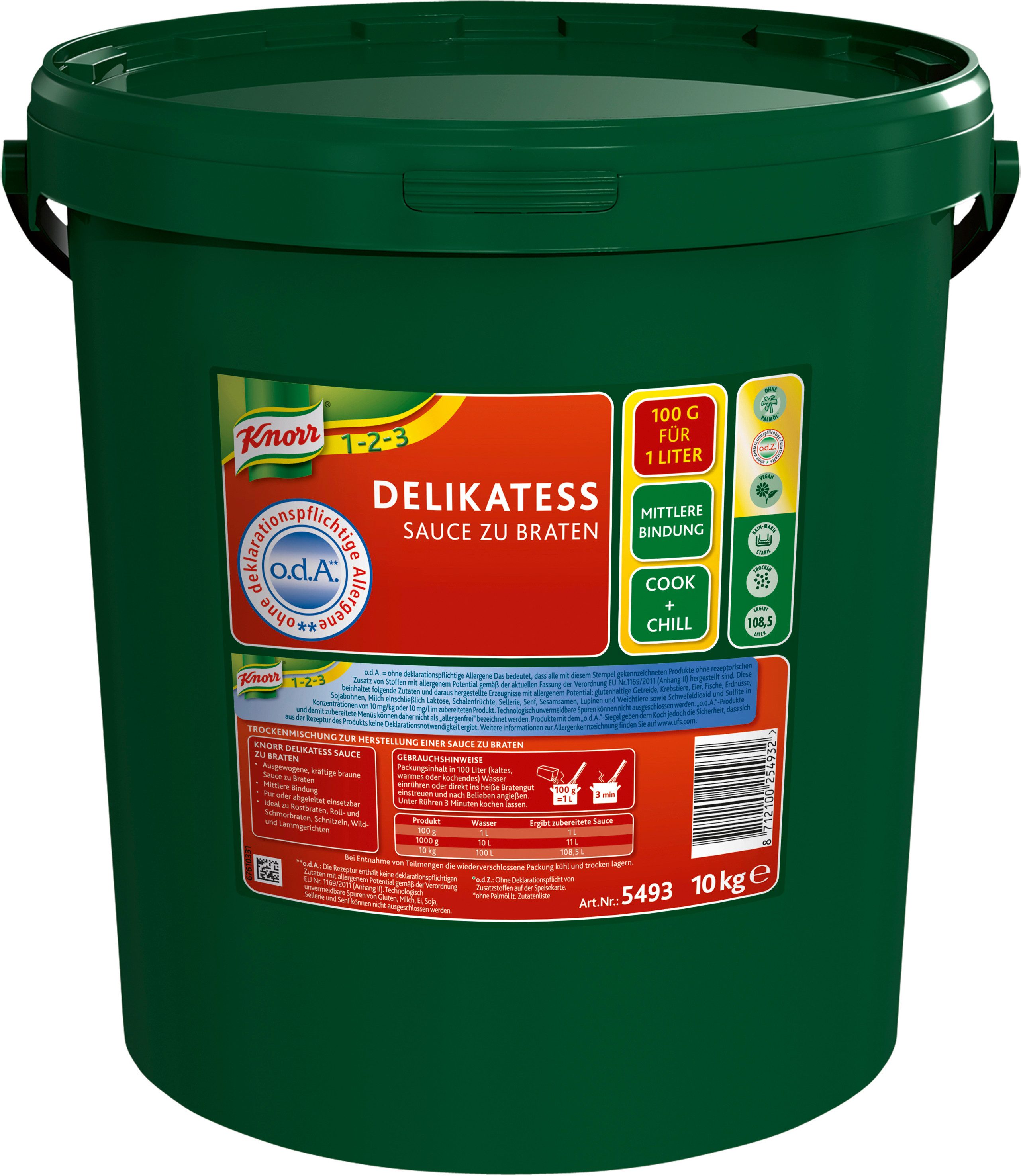 Knorr Saucen, Knorr Delikatess Sauce Braten servierfertig fein abgeschmeckt 10000g