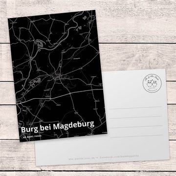 Mr. & Mrs. Panda Postkarte Burg bei Magdeburg - Geschenk, Einladung, Dankeskarte, Städte, Dorf