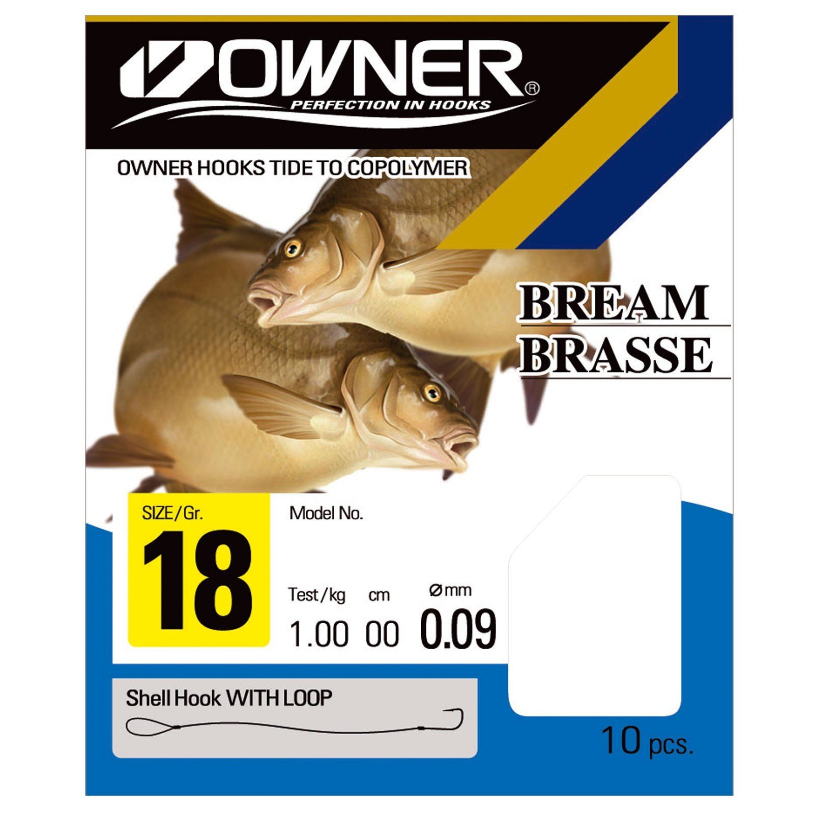 Owner Hooks Feederhaken, Owner Brasse Gunsmoke gebundene Haken Gr.6