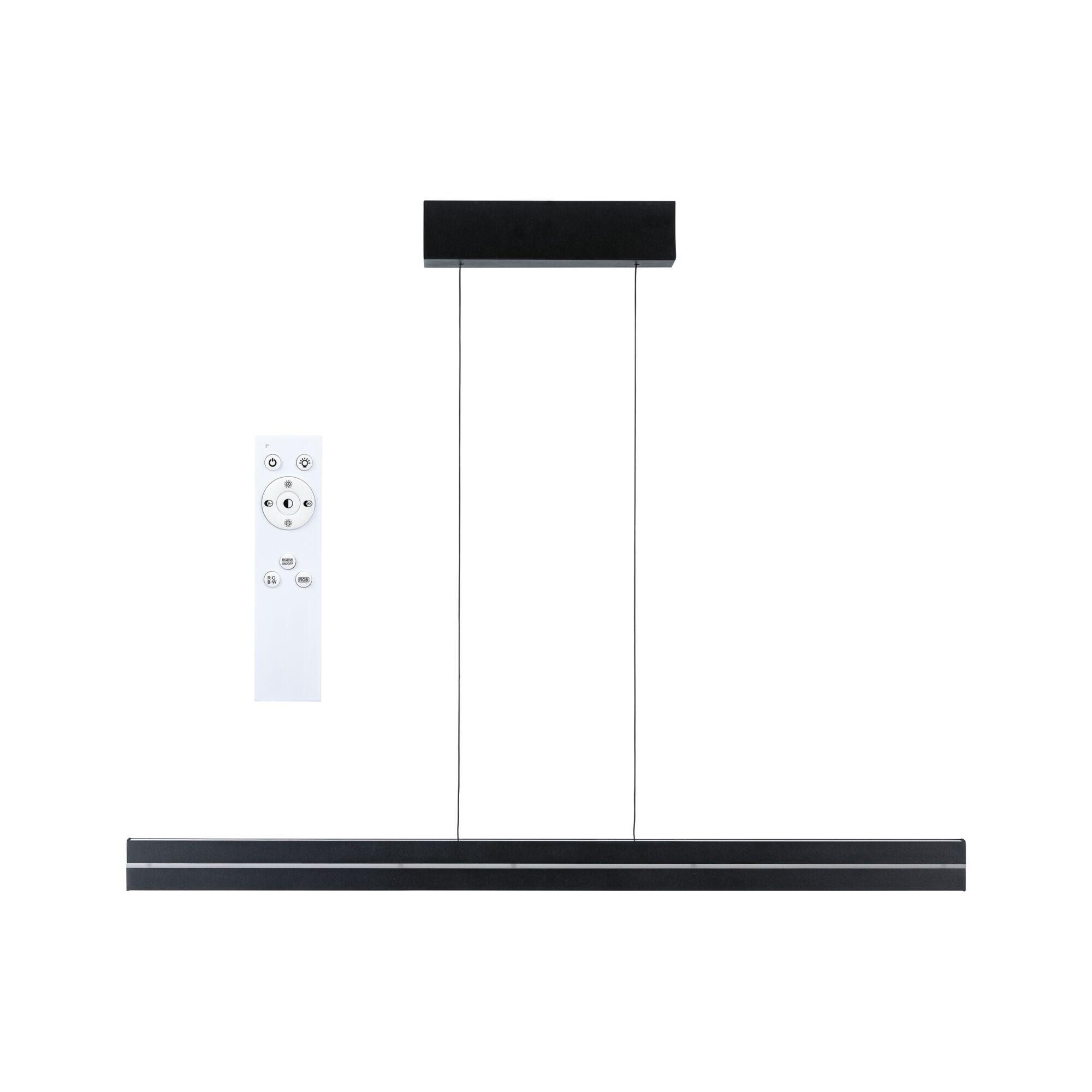 Paulmann LED Pendelleuchte Raiko RGBW+ 2300lm / 370lm 19W / 6W Schwarz, LED fest integriert, Tageslichtweiß, dimmbar