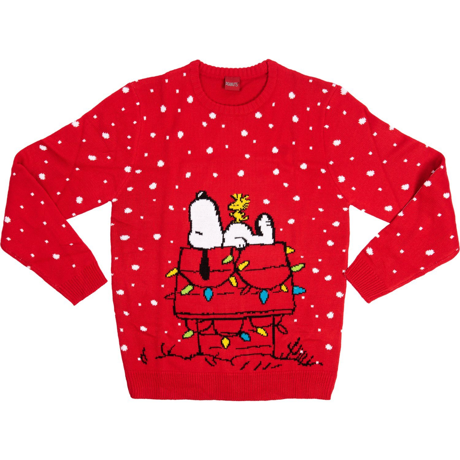 Clothing Snoopy Light Up Christmas Sweater Mens Adult SNOOPY
