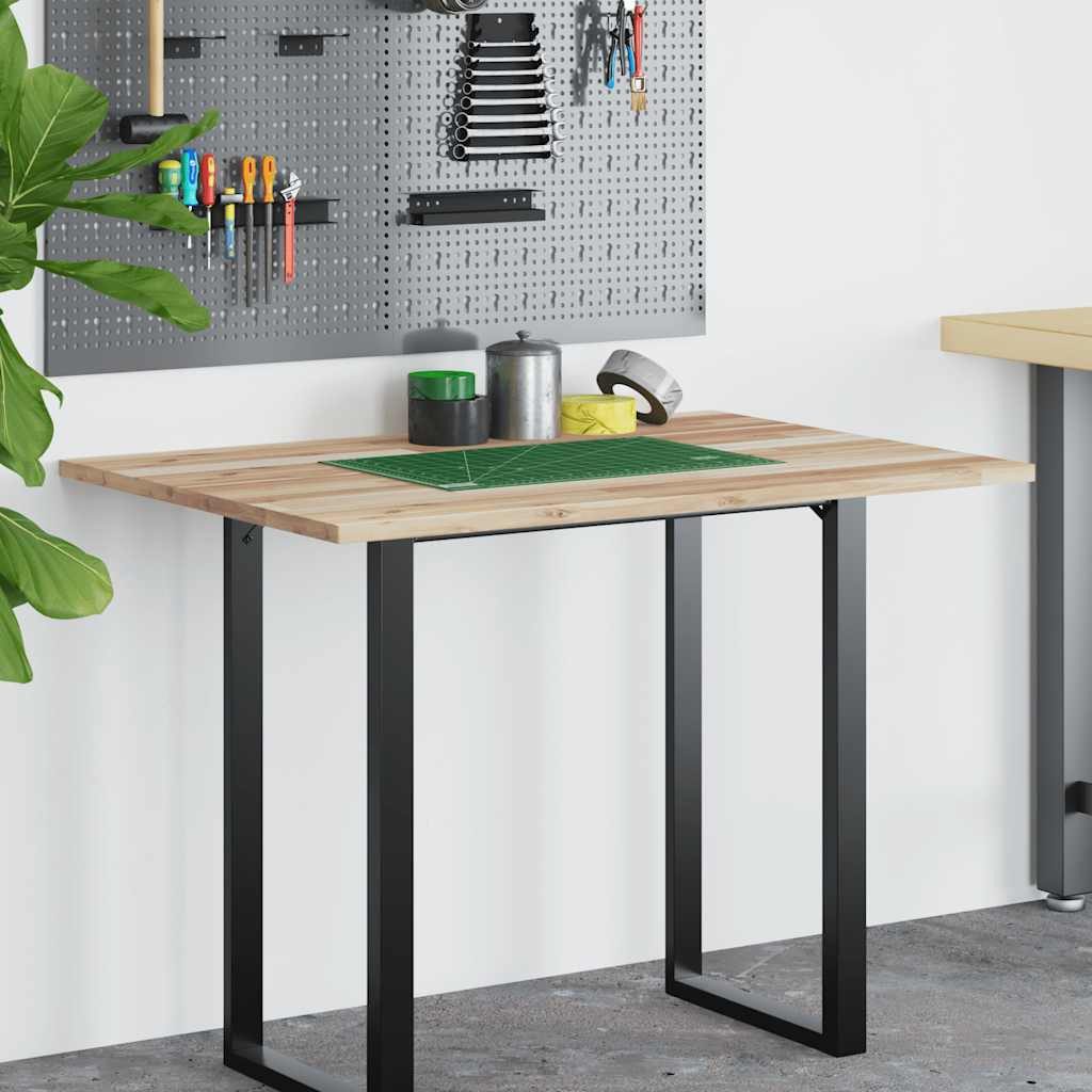 vidaXL Schreibtischplatte Schreibtischplatte Unbehandelt 100x70x2 cm Massivholz