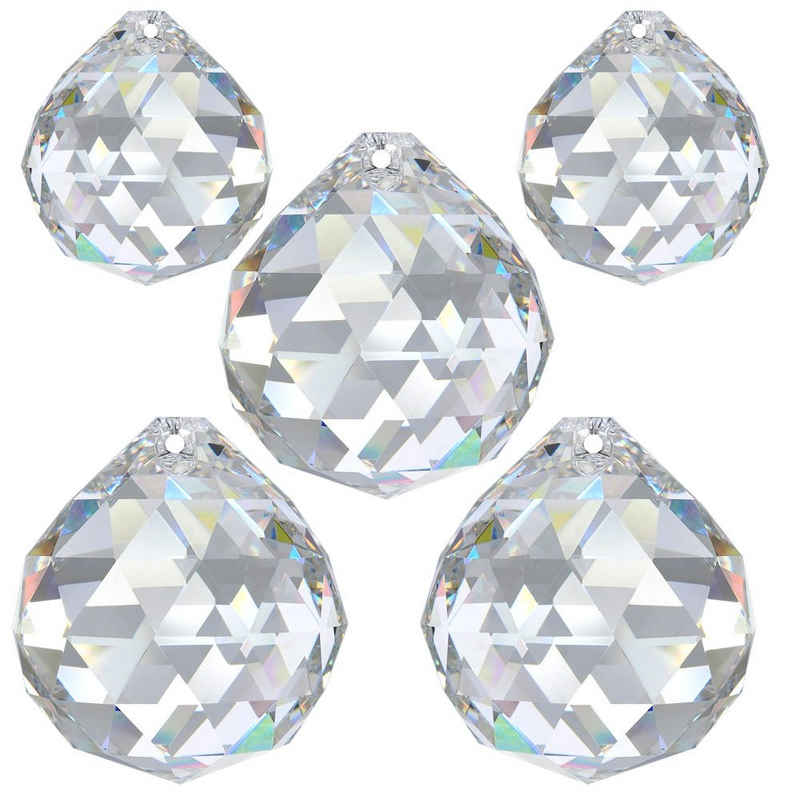 AMBROS-Kristall Hängedekoration 'Kugel Set' 2x20mm 3x30mm Crystal 30%PbO