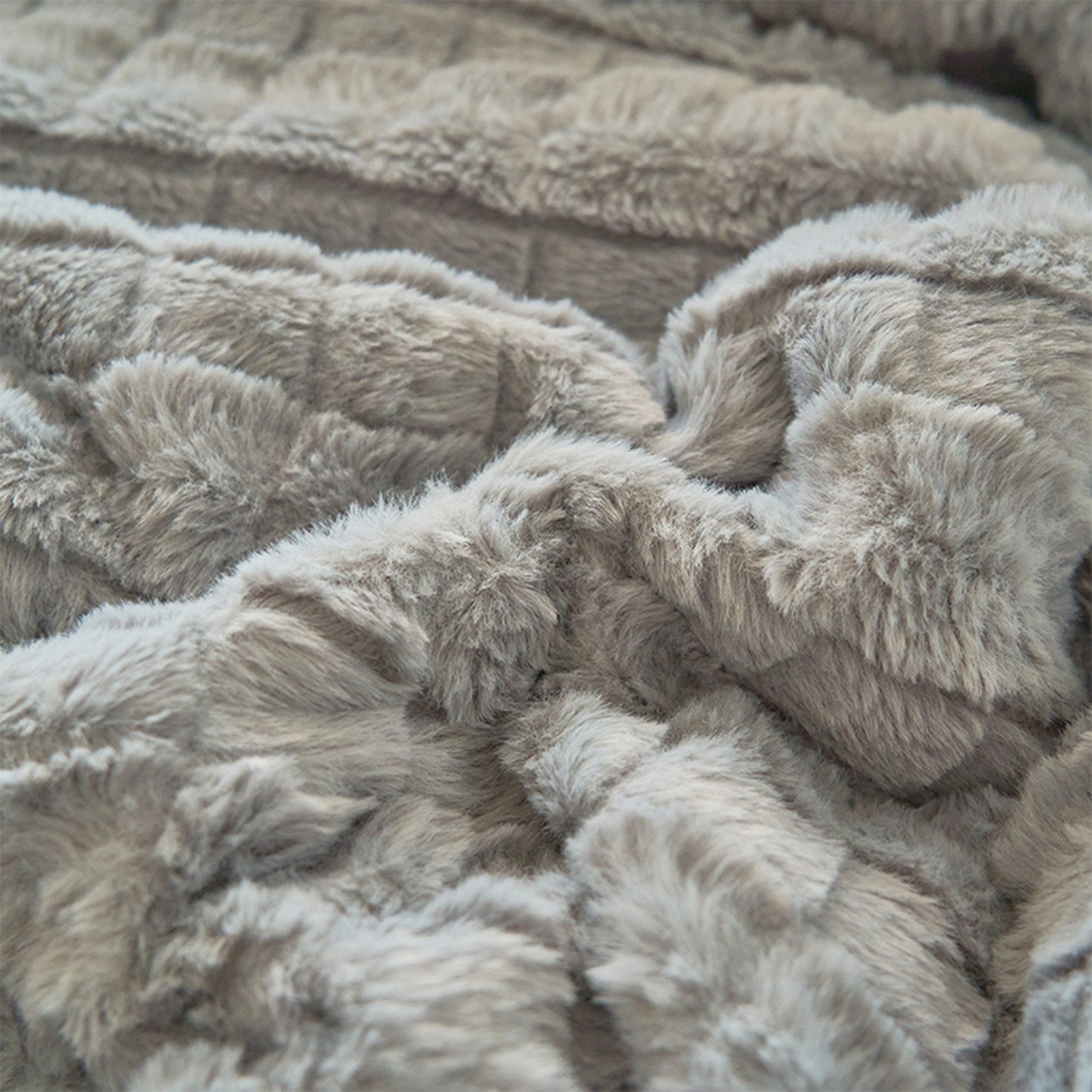 Fyrove Bettwäsche Winter Plüsch Bettwäsche,135x200cm,200x200cm,Flauschig,Warme Bettbezug, Kunstkaninchenfell Winterbettwäsche Wendebettbezug Kissenbezug 80x80cm – Bild 4 von 5